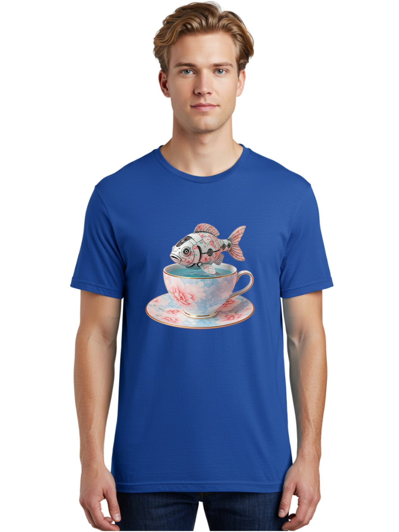 Robot-Fish-In-Teacup Men'S Graphic Tee, 100% Cotton, Comfortable Casual Summer Wear, Machine Washable, Vintage Camera, Old Camera, Antique Camera, Black Camera, Classic Photography, Photography Equipment, Nostalgic Device, Film Camera, Bal252