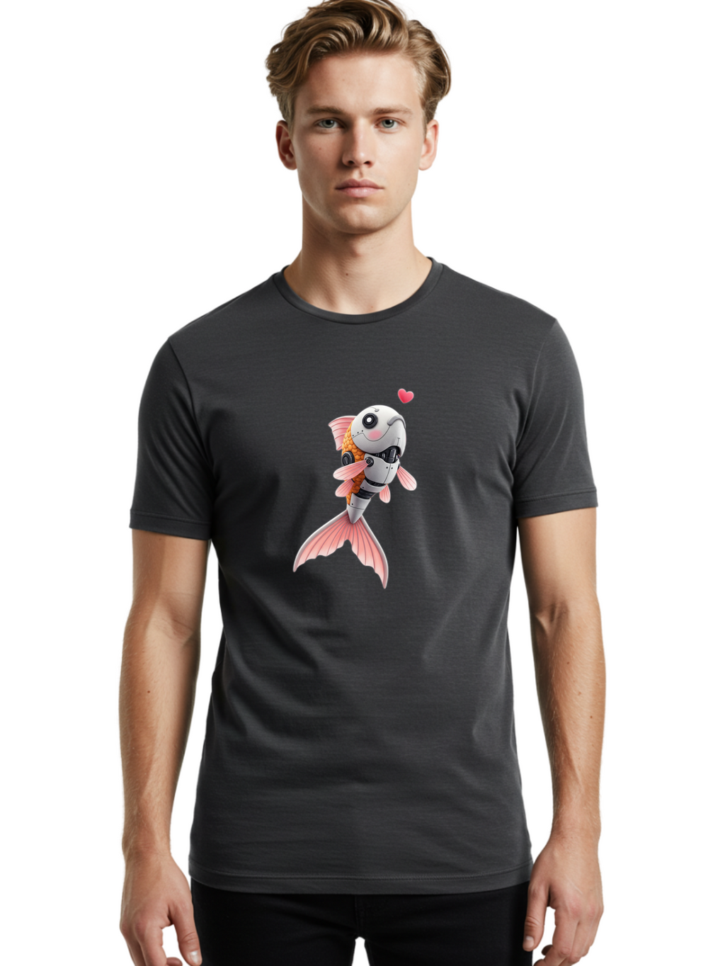 Robot-Goldfish Men'S Graphic Tee, 100% Cotton, Comfortable Casual Summer Wear, Machine Washable, Vintage Camera, Old Camera, Antique Camera, Black Camera, Classic Photography, Photography Equipment, Nostalgic Device, Film Camera, Camera Art Bal256