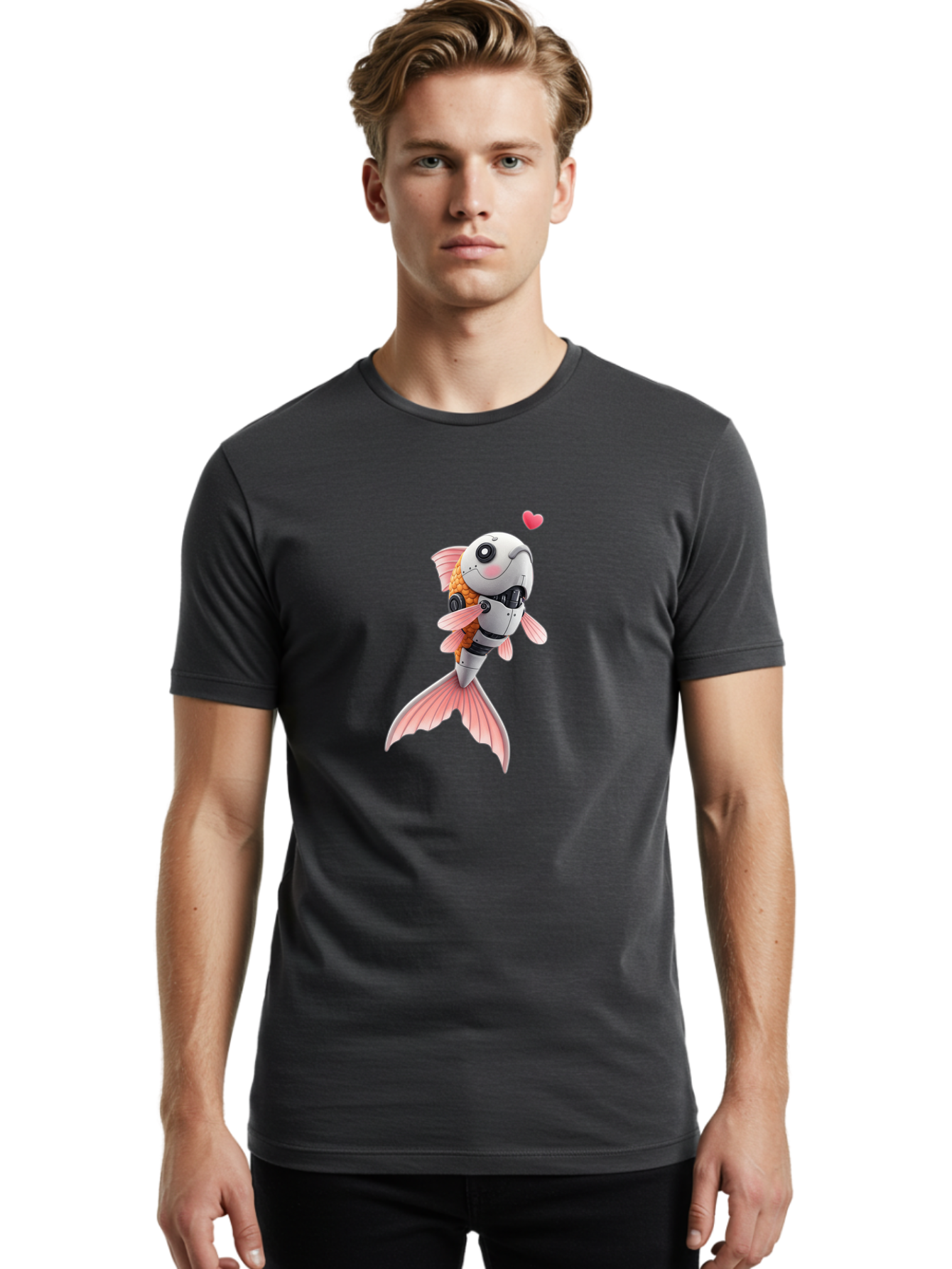 Robot-Goldfish Men'S Graphic Tee, 100% Cotton, Comfortable Casual Summer Wear, Machine Washable, Vintage Camera, Old Camera, Antique Camera, Black Camera, Classic Photography, Photography Equipment, Nostalgic Device, Film Camera, Camera Art Bal256