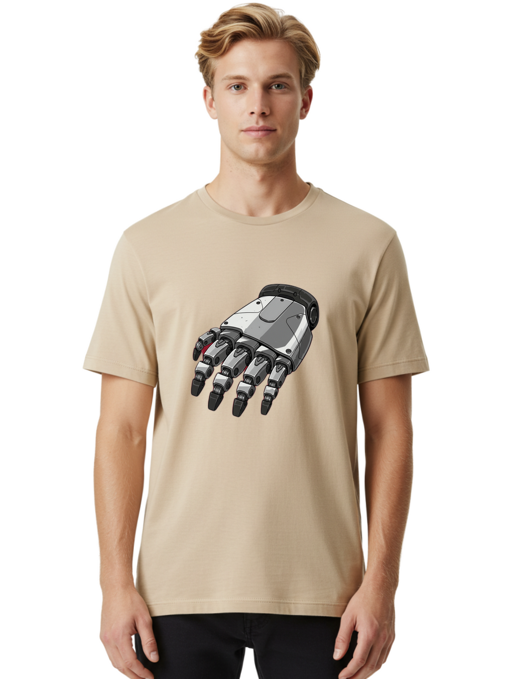 Robot-Hand Men'S Graphic Tee, 100% Cotton, Comfortable Casual Summer Wear, Machine Washable, Vintage Camera, Old Camera, Antique Camera, Black Camera, Classic Photography, Photography Equipment, Nostalgic Device, Film Camera, Camera Art Bal257