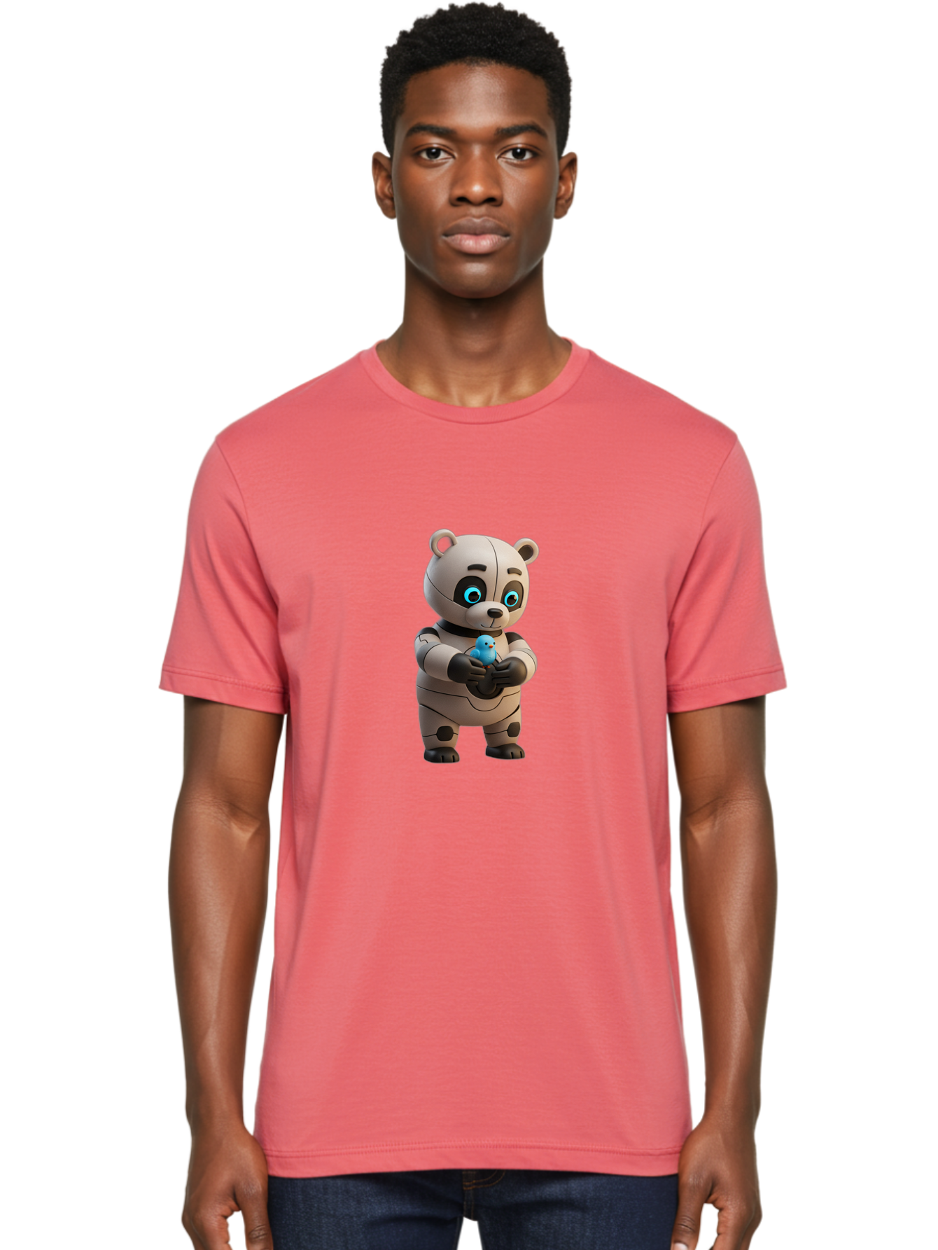 Robot-Panda Men'S Graphic Tee, 100% Cotton, Comfortable Casual Summer Wear, Machine Washable, Vintage Camera, Old Camera, Antique Camera, Black Camera, Classic Photography, Photography Equipment, Nostalgic Device, Film Camera, Camera Art Bal259