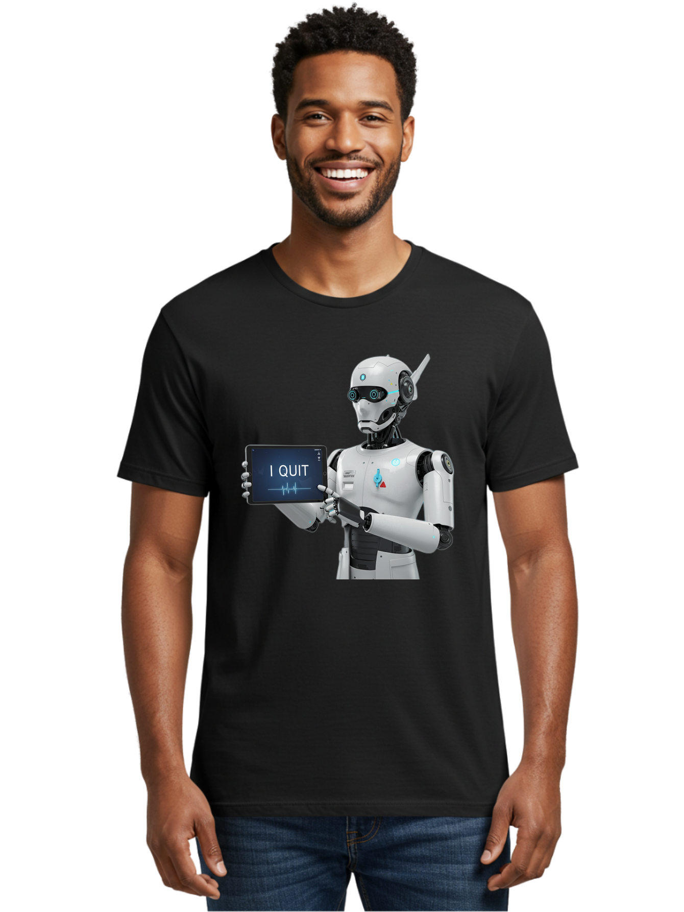 Robot-Quitting Men'S Graphic Tee, 100% Cotton, Comfortable Casual Summer Wear, Machine Washable, Vintage Camera, Old Camera, Antique Camera, Black Camera, Classic Photography, Photography Equipment, Nostalgic Device, Film Camera, Camera Art Bal260