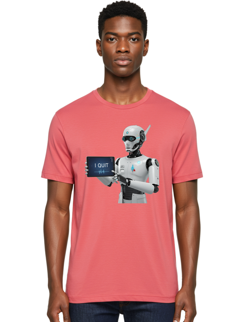 Robot-Quitting Men'S Graphic Tee, 100% Cotton, Comfortable Casual Summer Wear, Machine Washable, Vintage Camera, Old Camera, Antique Camera, Black Camera, Classic Photography, Photography Equipment, Nostalgic Device, Film Camera, Camera Art Bal260