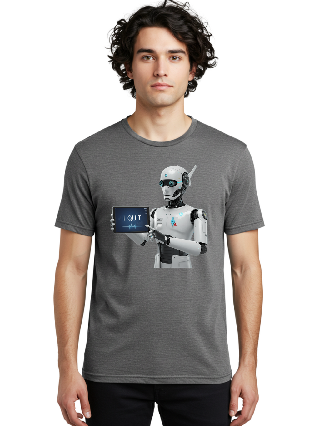 Robot-Quitting Men'S Graphic Tee, 100% Cotton, Comfortable Casual Summer Wear, Machine Washable, Vintage Camera, Old Camera, Antique Camera, Black Camera, Classic Photography, Photography Equipment, Nostalgic Device, Film Camera, Camera Art Bal260