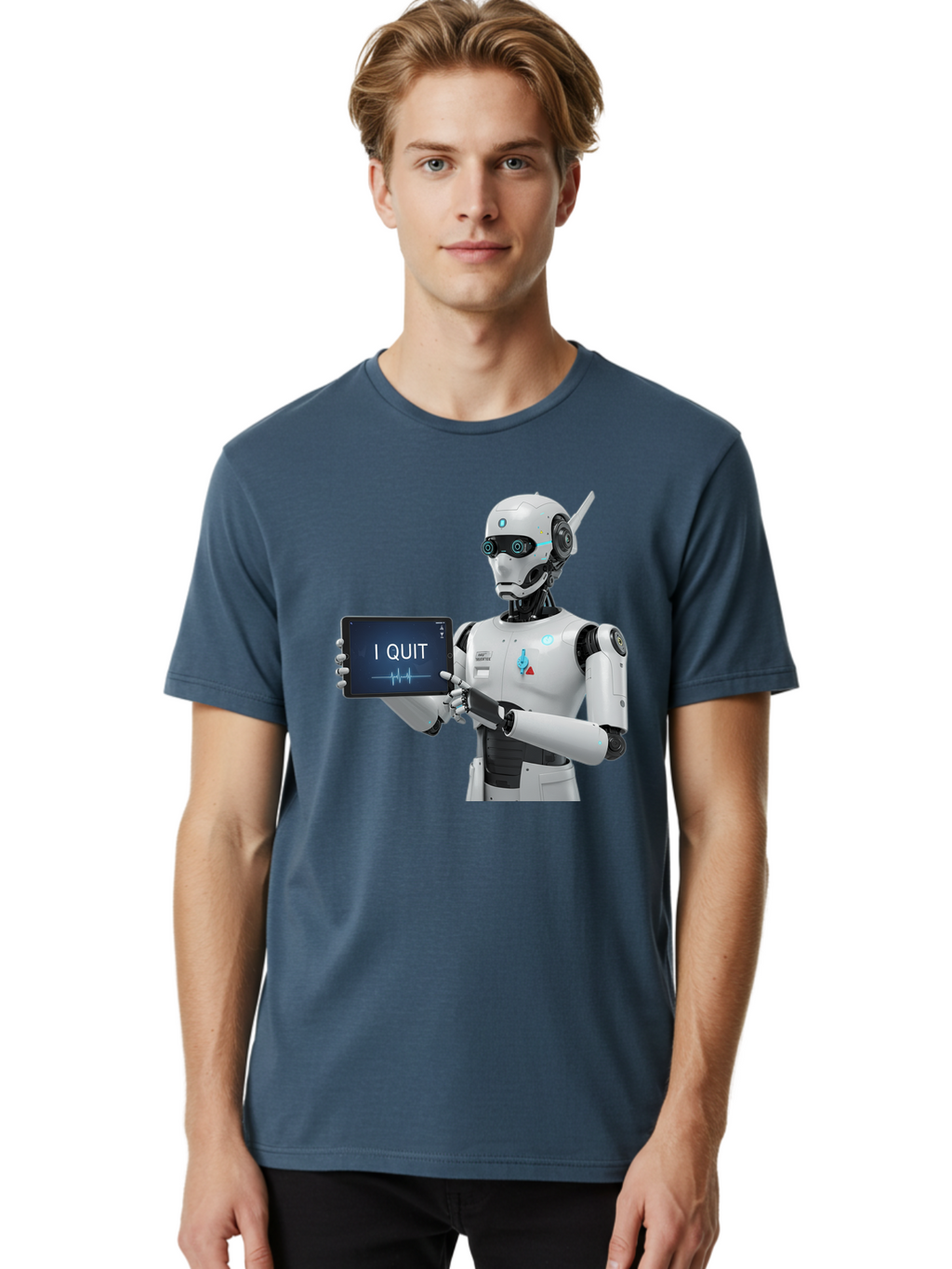 Robot-Quitting Men'S Graphic Tee, 100% Cotton, Comfortable Casual Summer Wear, Machine Washable, Vintage Camera, Old Camera, Antique Camera, Black Camera, Classic Photography, Photography Equipment, Nostalgic Device, Film Camera, Camera Art Bal260