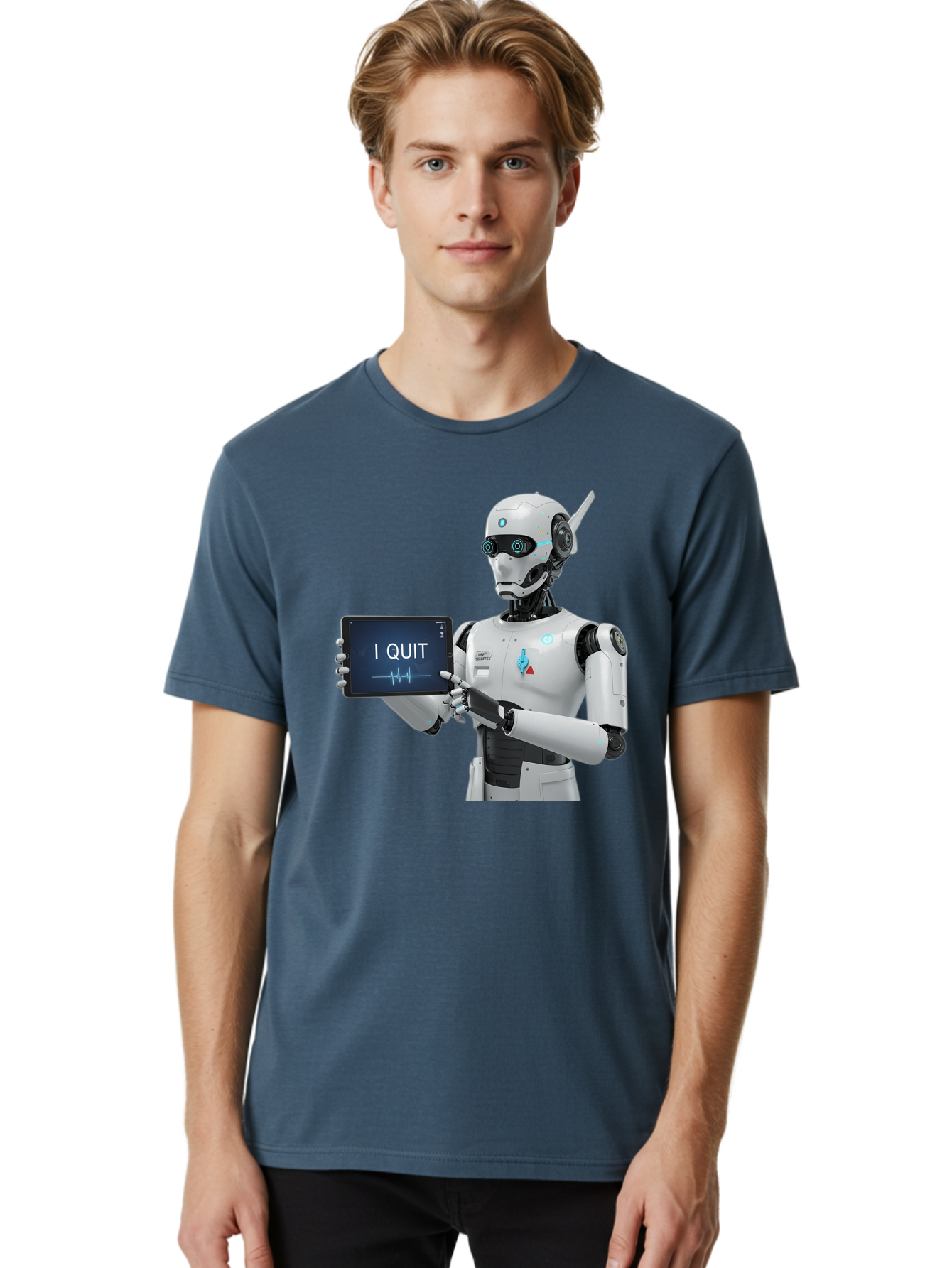 Robot-Quitting Men'S Graphic Tee, 100% Cotton, Comfortable Casual Summer Wear, Machine Washable, Vintage Camera, Old Camera, Antique Camera, Black Camera, Classic Photography, Photography Equipment, Nostalgic Device, Film Camera, Camera Art Bal260