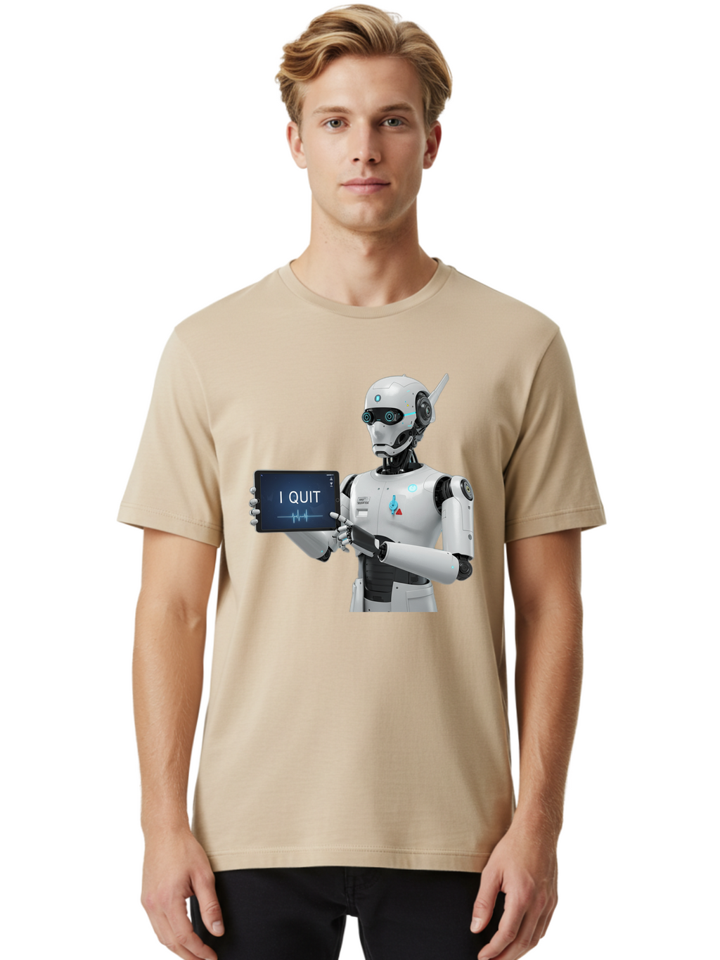 Robot-Quitting Men'S Graphic Tee, 100% Cotton, Comfortable Casual Summer Wear, Machine Washable, Vintage Camera, Old Camera, Antique Camera, Black Camera, Classic Photography, Photography Equipment, Nostalgic Device, Film Camera, Camera Art Bal260