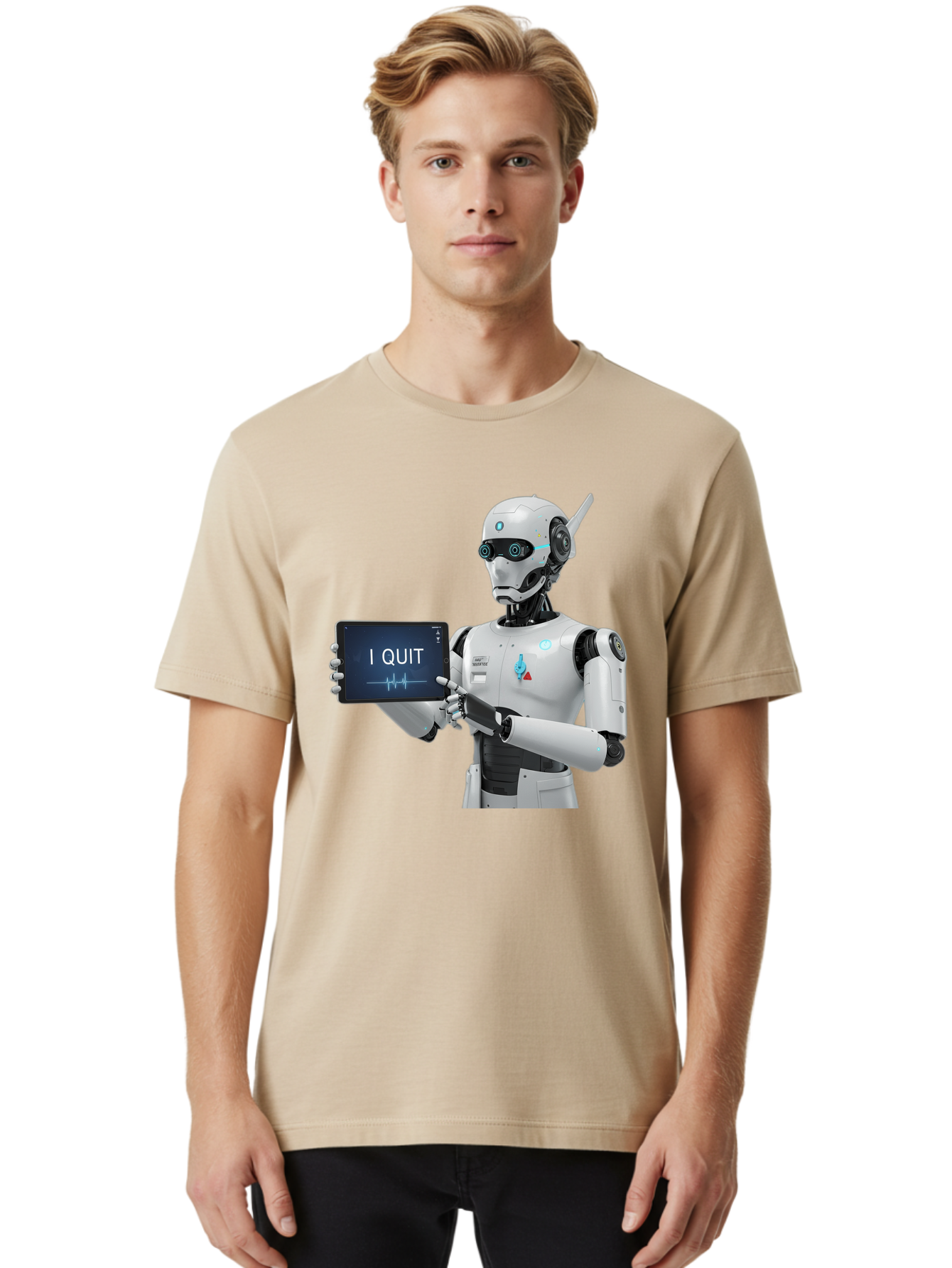 Robot-Quitting Men'S Graphic Tee, 100% Cotton, Comfortable Casual Summer Wear, Machine Washable, Vintage Camera, Old Camera, Antique Camera, Black Camera, Classic Photography, Photography Equipment, Nostalgic Device, Film Camera, Camera Art Bal260