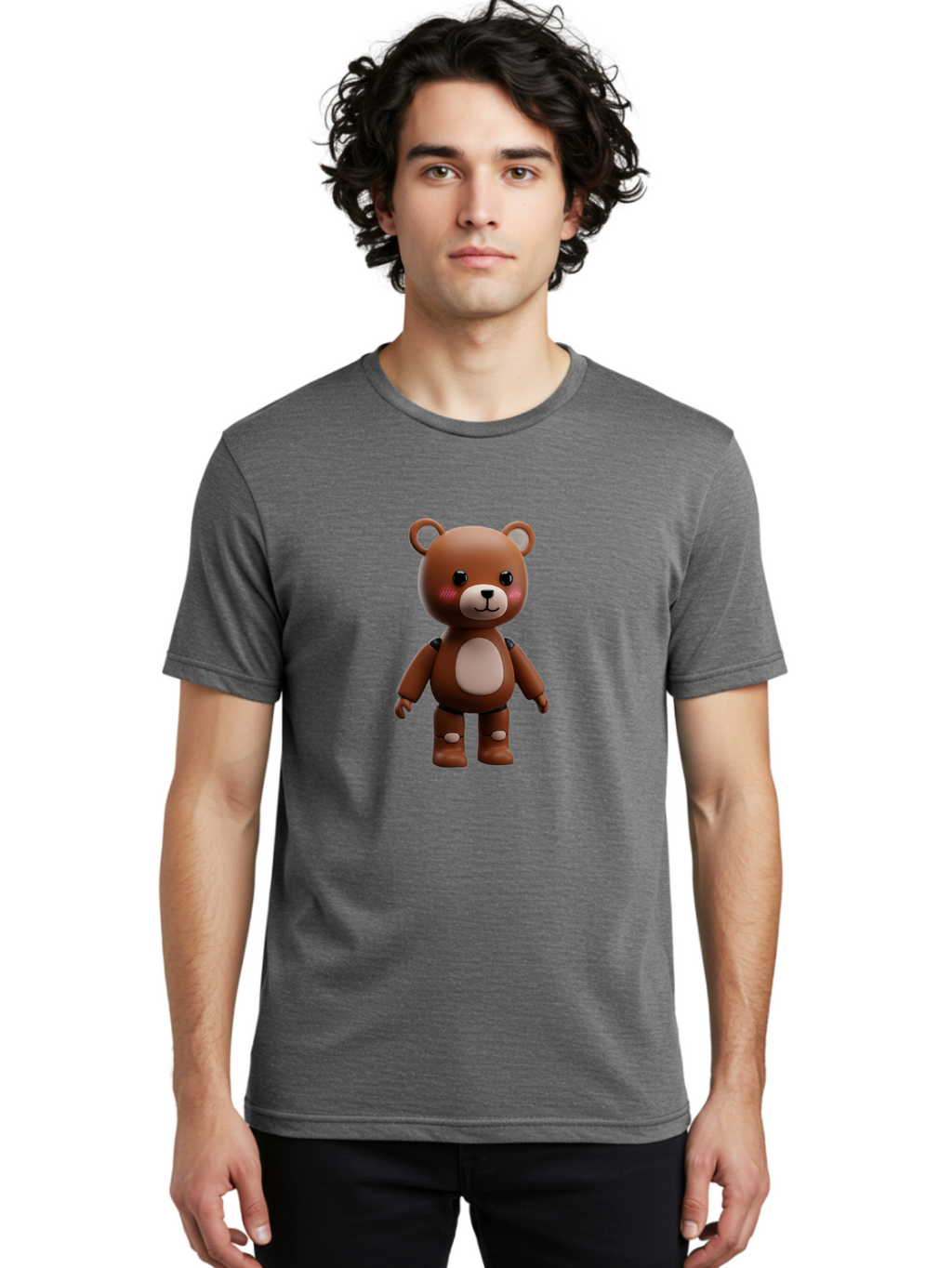 Robot-Teddy-Bear Men'S Graphic Tee, 100% Cotton, Comfortable Casual Summer Wear, Machine Washable, Vintage Camera, Old Camera, Antique Camera, Black Camera, Classic Photography, Photography Equipment, Nostalgic Device, Film Camera, Camera Art Bal261