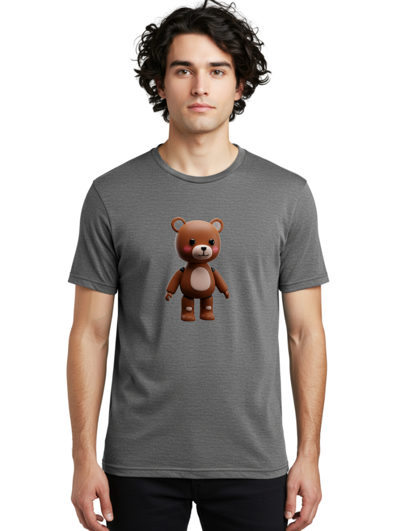 Robot-Teddy-Bear Men'S Graphic Tee, 100% Cotton, Comfortable Casual Summer Wear, Machine Washable, Vintage Camera, Old Camera, Antique Camera, Black Camera, Classic Photography, Photography Equipment, Nostalgic Device, Film Camera, Camera Art Bal261