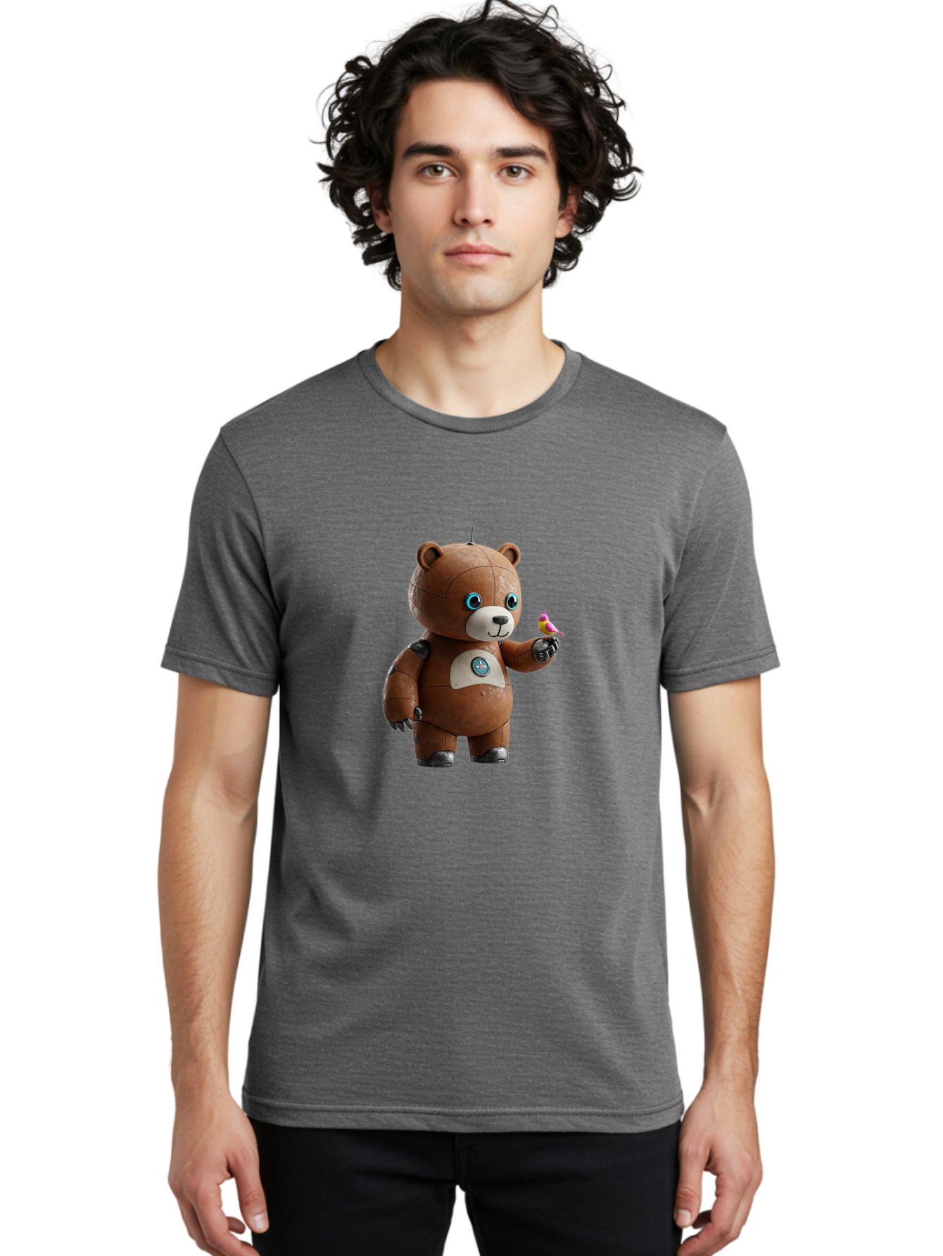 Robot-Teddy Men'S Graphic Tee, 100% Cotton, Comfortable Casual Summer Wear, Machine Washable, Vintage Camera, Old Camera, Antique Camera, Black Camera, Classic Photography, Photography Equipment, Nostalgic Device, Film Camera, Camera Art Bal262