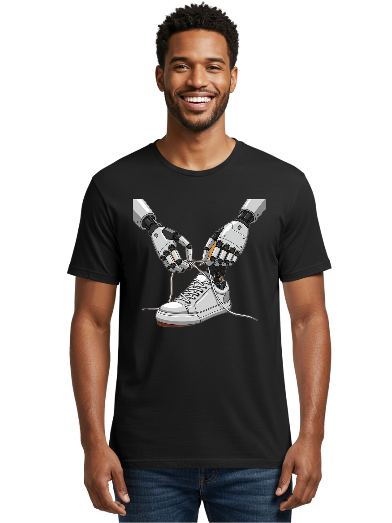 Robot-Tying-Shoe Men'S Graphic Tee, 100% Cotton, Comfortable Casual Summer Wear, Machine Washable, Vintage Camera, Old Camera, Antique Camera, Black Camera, Classic Photography, Photography Equipment, Nostalgic Device, Film Camera, Camera Art Bal263