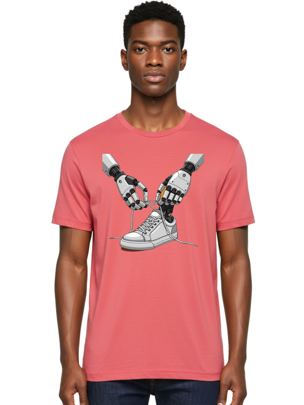 Robot-Tying-Shoe Men'S Graphic Tee, 100% Cotton, Comfortable Casual Summer Wear, Machine Washable, Vintage Camera, Old Camera, Antique Camera, Black Camera, Classic Photography, Photography Equipment, Nostalgic Device, Film Camera, Camera Art Bal263