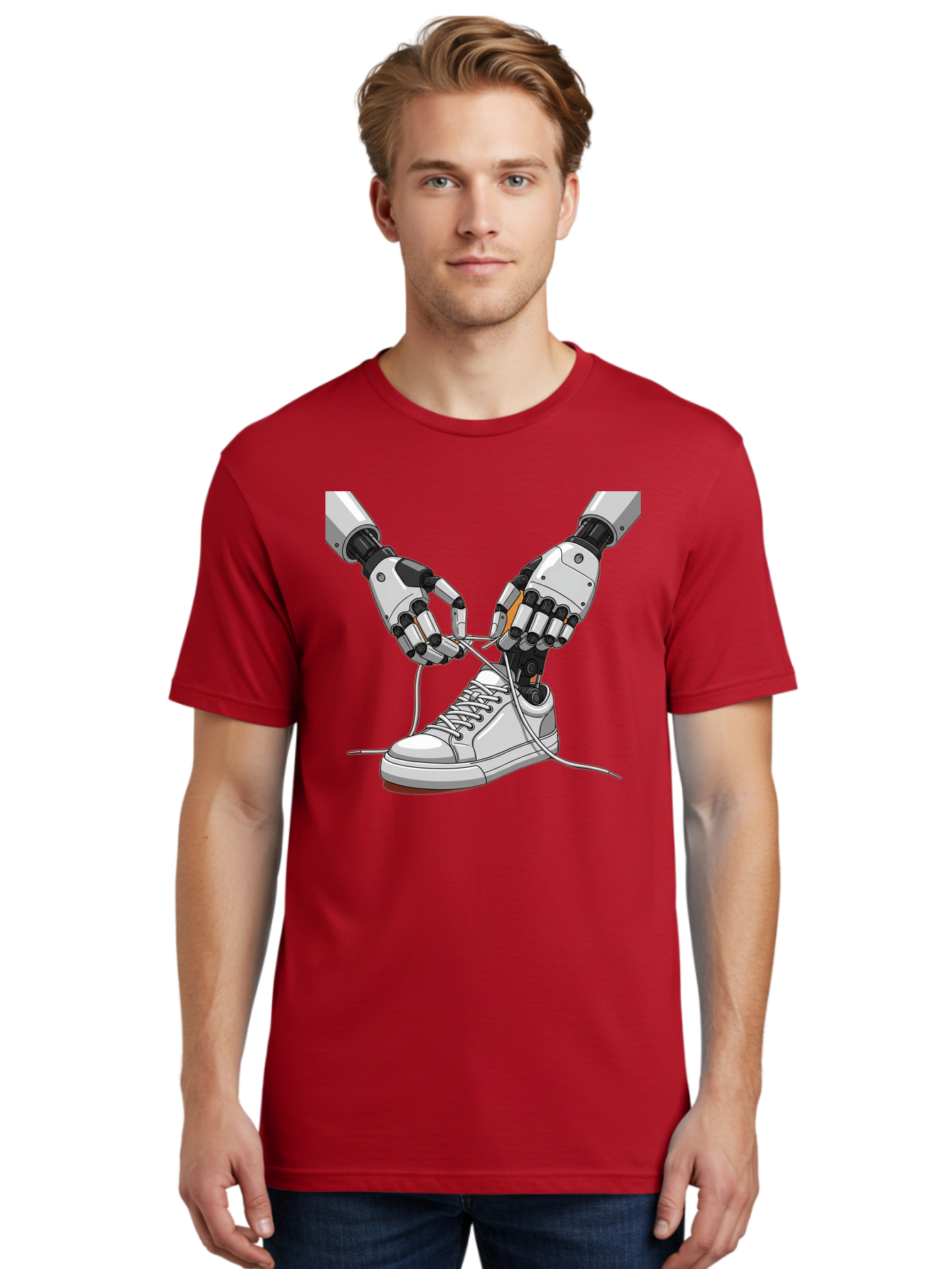 Robot-Tying-Shoe Men'S Graphic Tee, 100% Cotton, Comfortable Casual Summer Wear, Machine Washable, Vintage Camera, Old Camera, Antique Camera, Black Camera, Classic Photography, Photography Equipment, Nostalgic Device, Film Camera, Camera Art Bal263