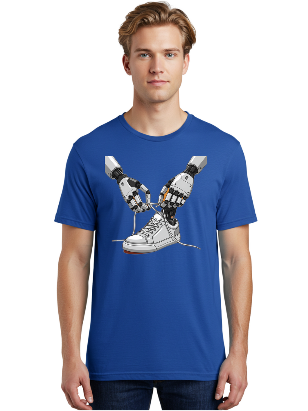 Robot-Tying-Shoe Men'S Graphic Tee, 100% Cotton, Comfortable Casual Summer Wear, Machine Washable, Vintage Camera, Old Camera, Antique Camera, Black Camera, Classic Photography, Photography Equipment, Nostalgic Device, Film Camera, Camera Art Bal263