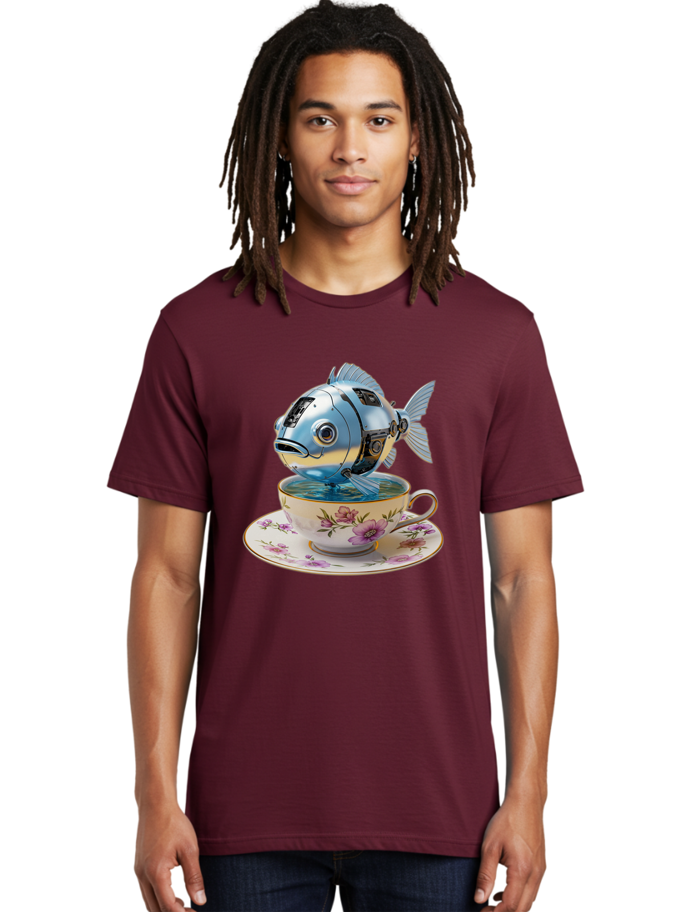 Robotic-Fish-Teacup Men'S Graphic Tee, 100% Cotton, Comfortable Casual Summer Wear, Machine Washable, Vintage Camera, Old Camera, Antique Camera, Black Camera, Classic Photography, Photography Equipment, Nostalgic Device, Film Camera, Bal267