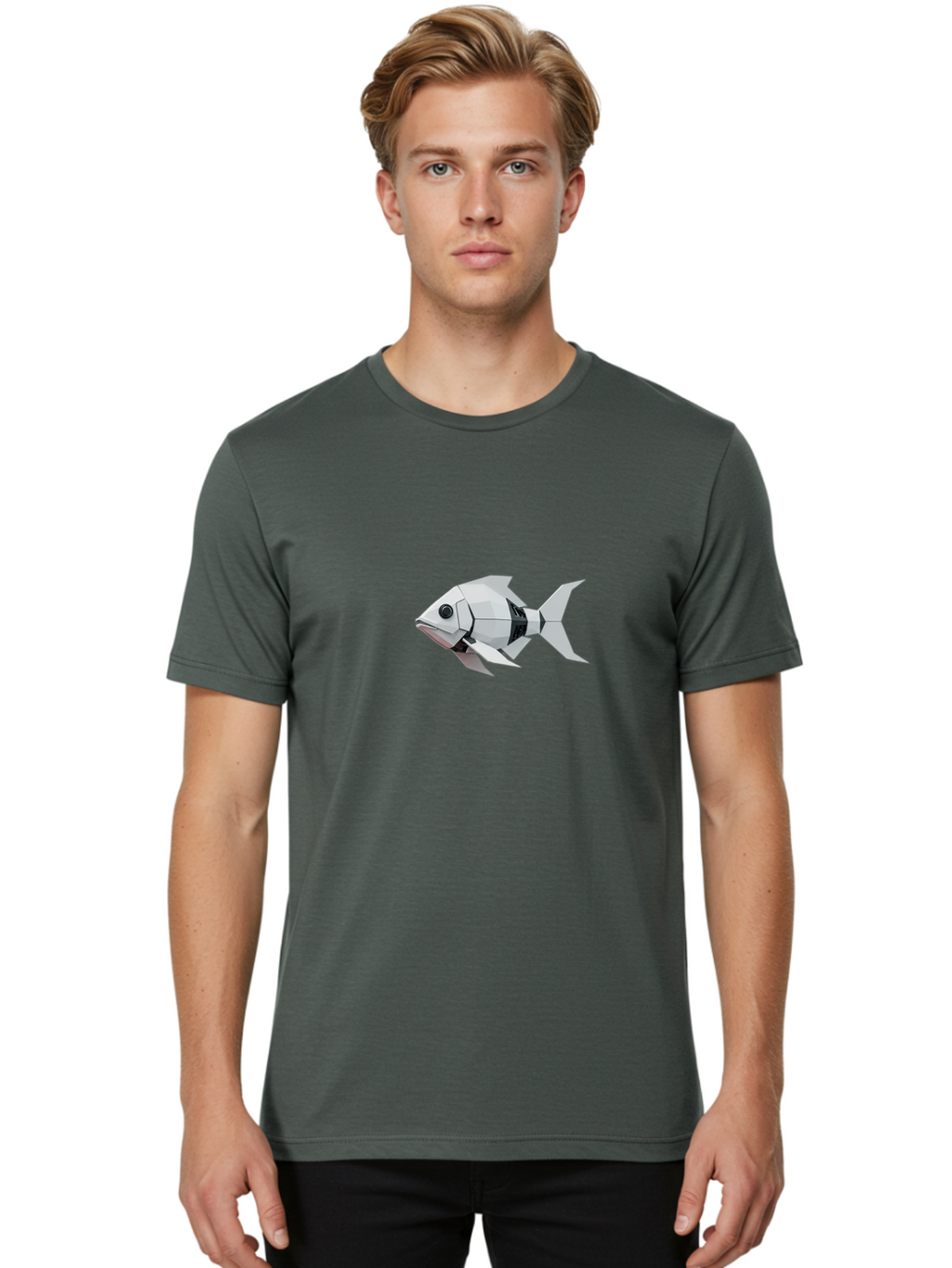 Robotic-Fish Men'S Graphic Tee, 100% Cotton, Comfortable Casual Summer Wear, Machine Washable, Vintage Camera, Old Camera, Antique Camera, Black Camera, Classic Photography, Photography Equipment, Nostalgic Device, Film Camera, Camera Art Bal268