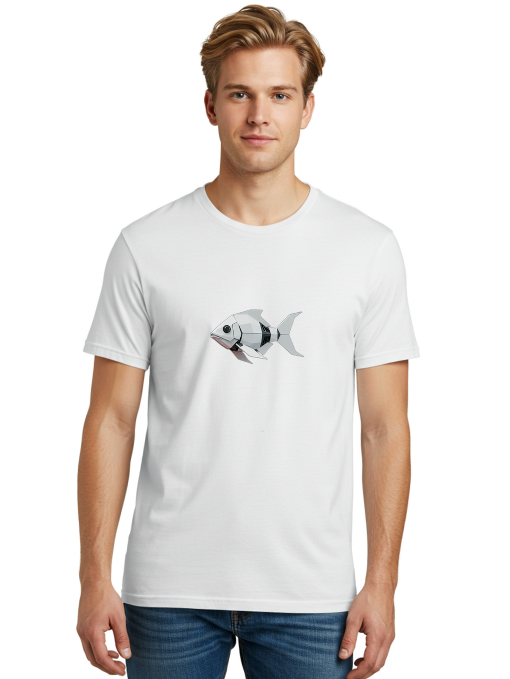 Robotic-Fish Men'S Graphic Tee, 100% Cotton, Comfortable Casual Summer Wear, Machine Washable, Vintage Camera, Old Camera, Antique Camera, Black Camera, Classic Photography, Photography Equipment, Nostalgic Device, Film Camera, Camera Art Bal268