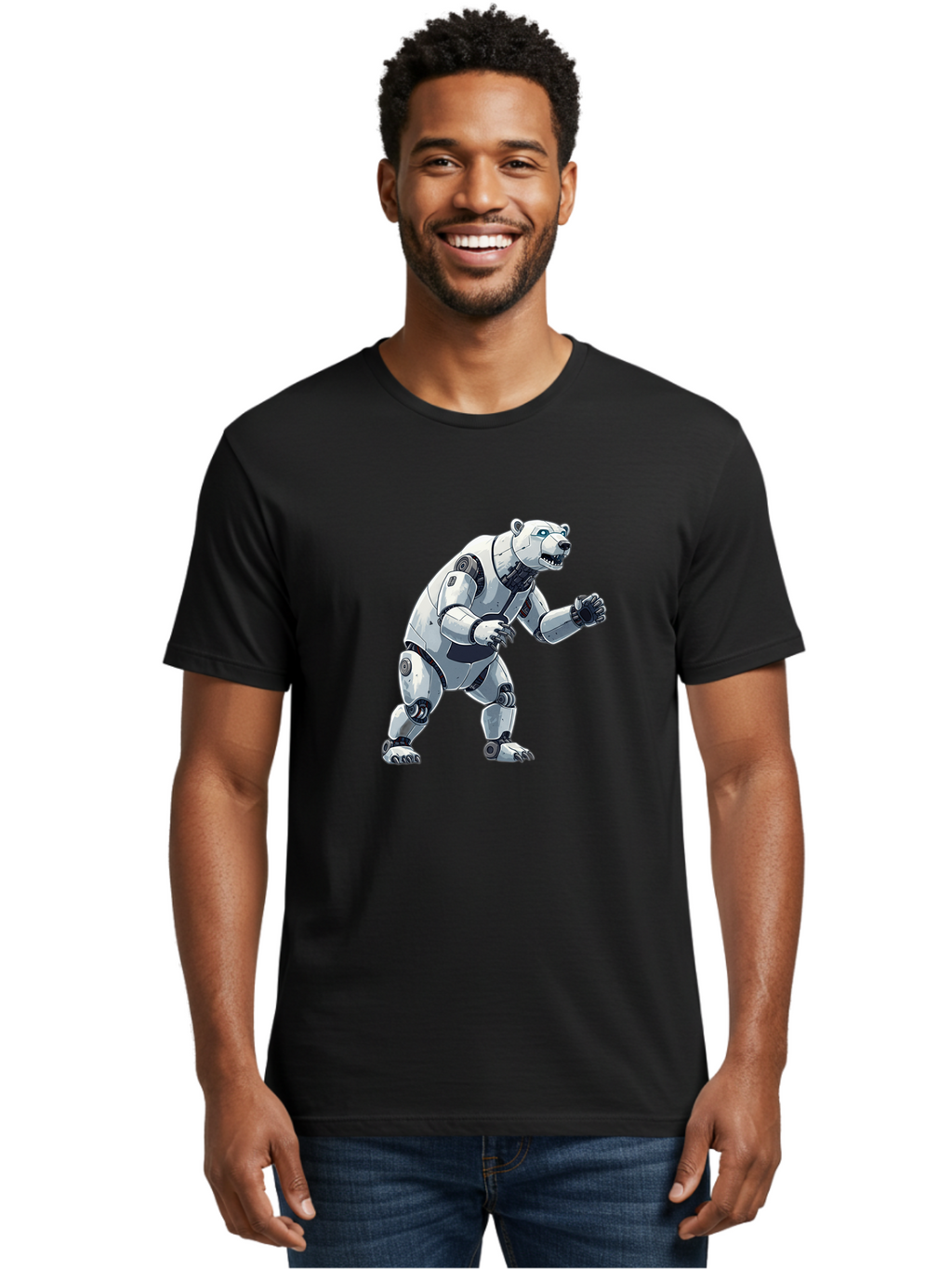 Robotic-Polar-Bear Men'S Graphic Tee, 100% Cotton, Comfortable Casual Summer Wear, Machine Washable, Vintage Camera, Old Camera, Antique Camera, Black Camera, Classic Photography, Photography Equipment, Nostalgic Device, Film Camera, Bal269
