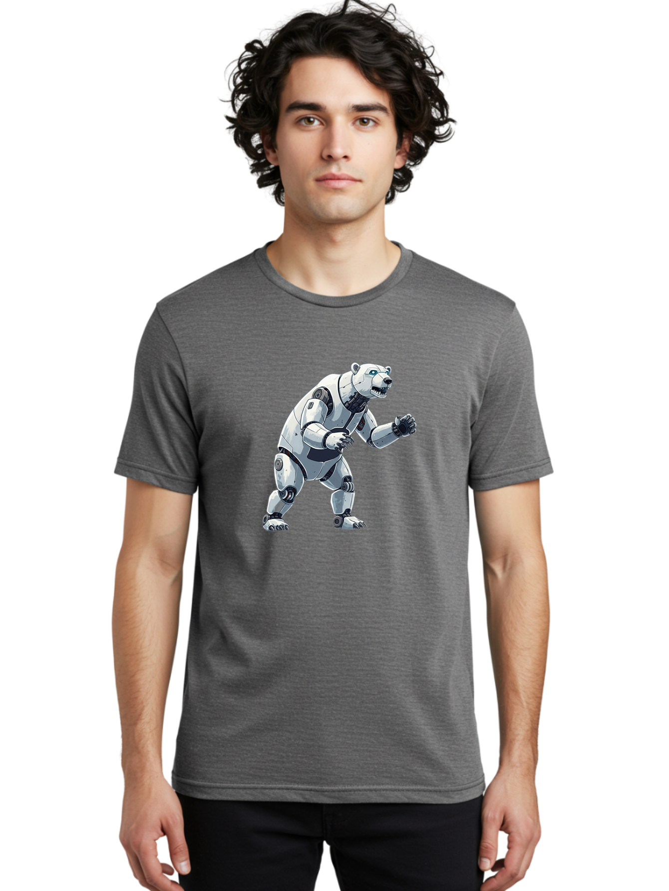 Robotic-Polar-Bear Men'S Graphic Tee, 100% Cotton, Comfortable Casual Summer Wear, Machine Washable, Vintage Camera, Old Camera, Antique Camera, Black Camera, Classic Photography, Photography Equipment, Nostalgic Device, Film Camera, Bal269