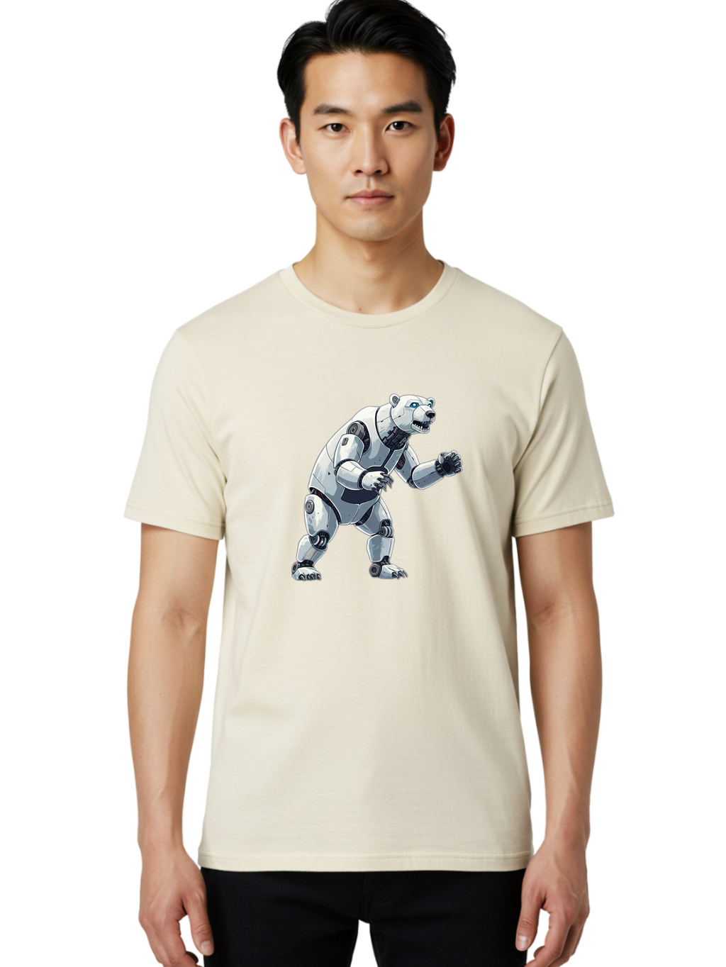 Robotic-Polar-Bear Men'S Graphic Tee, 100% Cotton, Comfortable Casual Summer Wear, Machine Washable, Vintage Camera, Old Camera, Antique Camera, Black Camera, Classic Photography, Photography Equipment, Nostalgic Device, Film Camera, Bal269