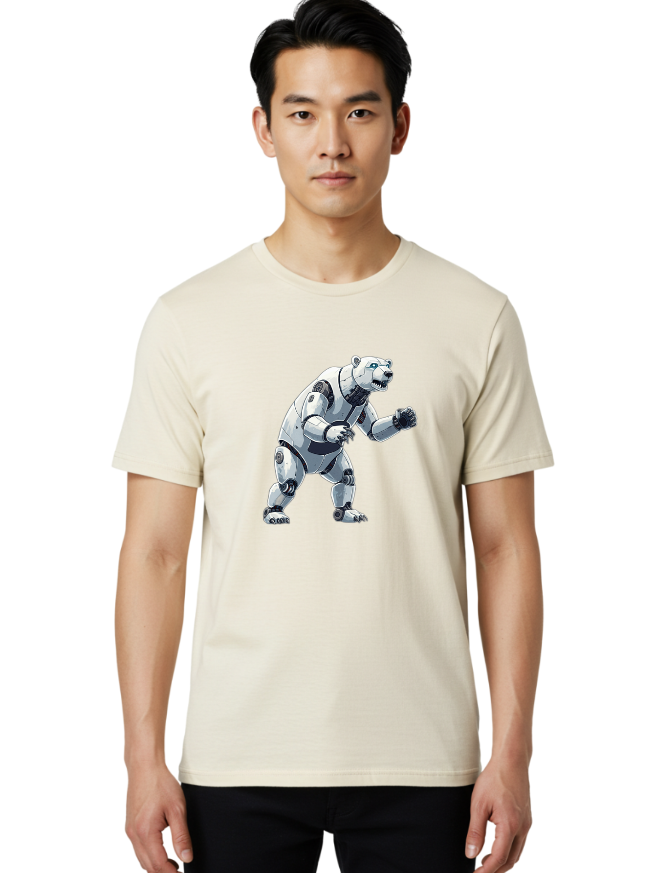 Robotic-Polar-Bear Men'S Graphic Tee, 100% Cotton, Comfortable Casual Summer Wear, Machine Washable, Vintage Camera, Old Camera, Antique Camera, Black Camera, Classic Photography, Photography Equipment, Nostalgic Device, Film Camera, Bal269