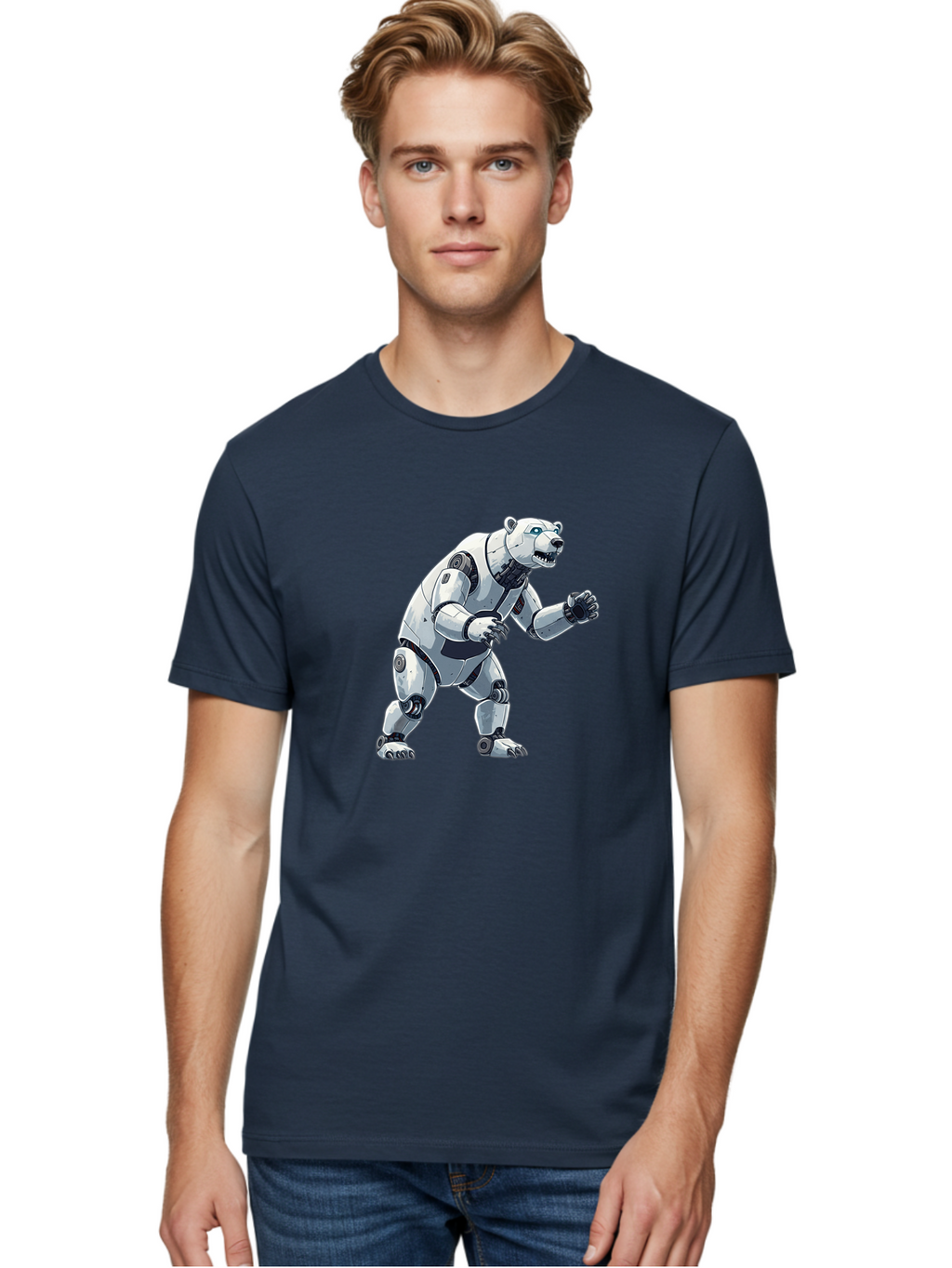 Robotic-Polar-Bear Men'S Graphic Tee, 100% Cotton, Comfortable Casual Summer Wear, Machine Washable, Vintage Camera, Old Camera, Antique Camera, Black Camera, Classic Photography, Photography Equipment, Nostalgic Device, Film Camera, Bal269