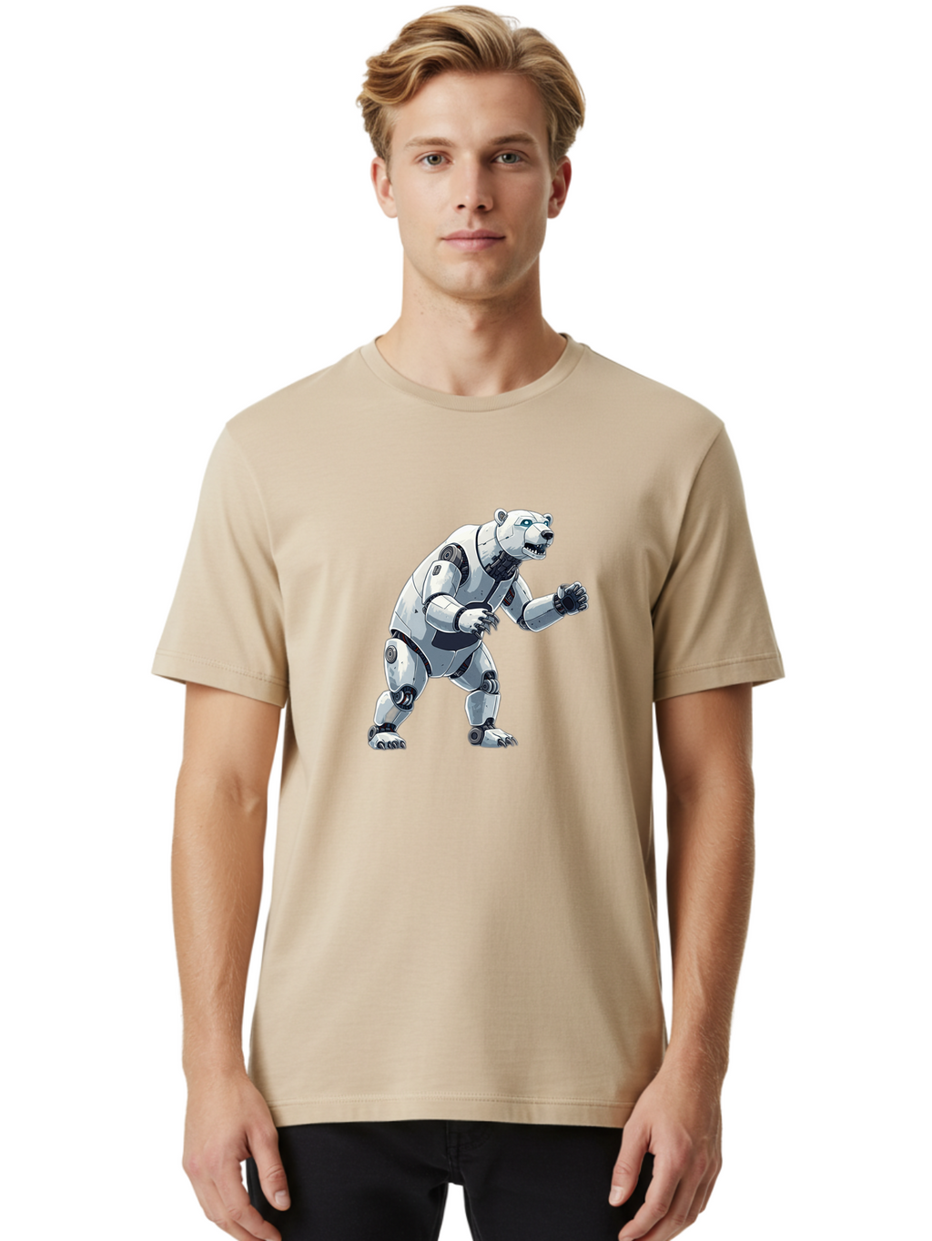 Robotic-Polar-Bear Men'S Graphic Tee, 100% Cotton, Comfortable Casual Summer Wear, Machine Washable, Vintage Camera, Old Camera, Antique Camera, Black Camera, Classic Photography, Photography Equipment, Nostalgic Device, Film Camera, Bal269
