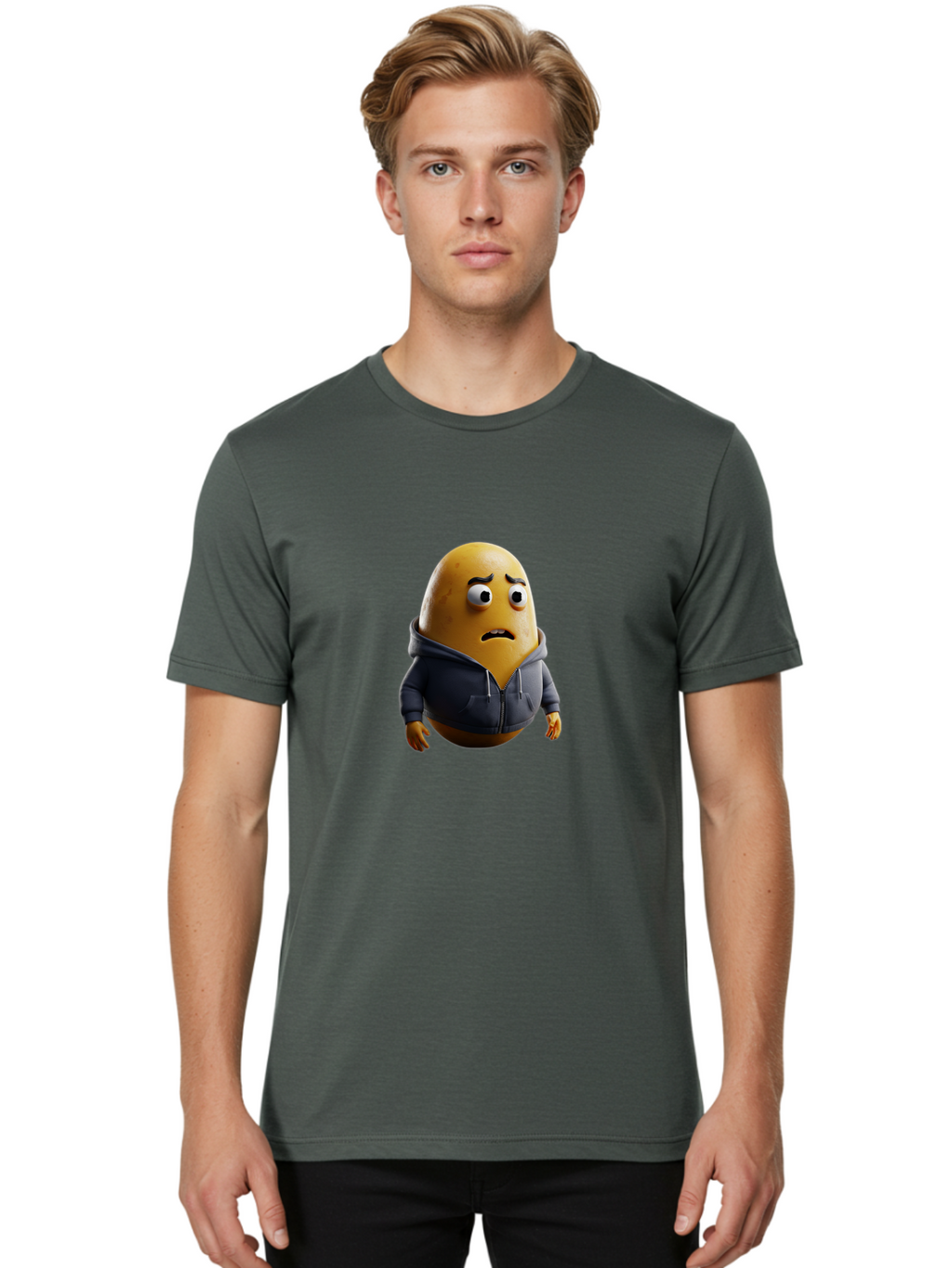 Sad-Egg-Character Men'S Graphic Tee, 100% Cotton, Comfortable Casual Summer Wear, Machine Washable, Vintage Camera, Old Camera, Antique Camera, Black Camera, Classic Photography, Photography Equipment, Nostalgic Device, Film Camera, Camera Art Bal272