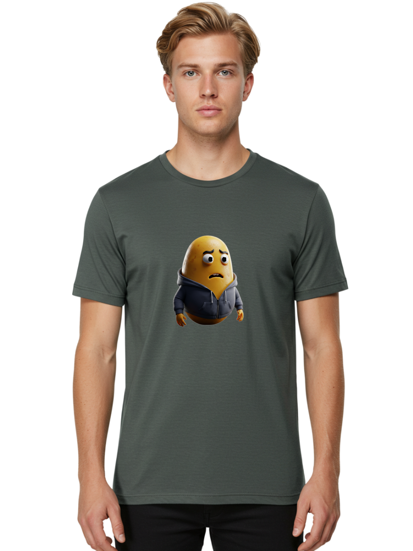 Sad-Egg-Character Men'S Graphic Tee, 100% Cotton, Comfortable Casual Summer Wear, Machine Washable, Vintage Camera, Old Camera, Antique Camera, Black Camera, Classic Photography, Photography Equipment, Nostalgic Device, Film Camera, Camera Art Bal272