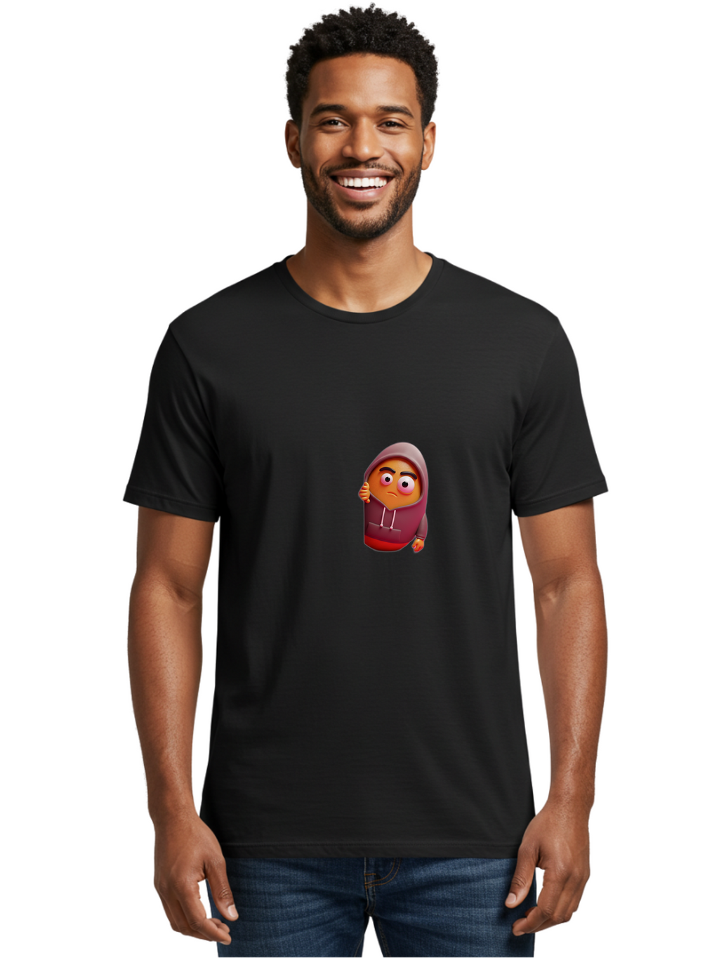 Sad-Emoji-1 Men'S Graphic Tee, 100% Cotton, Comfortable Casual Summer Wear, Machine Washable, Vintage Camera, Old Camera, Antique Camera, Black Camera, Classic Photography, Photography Equipment, Nostalgic Device, Film Camera, Camera Art Bal274