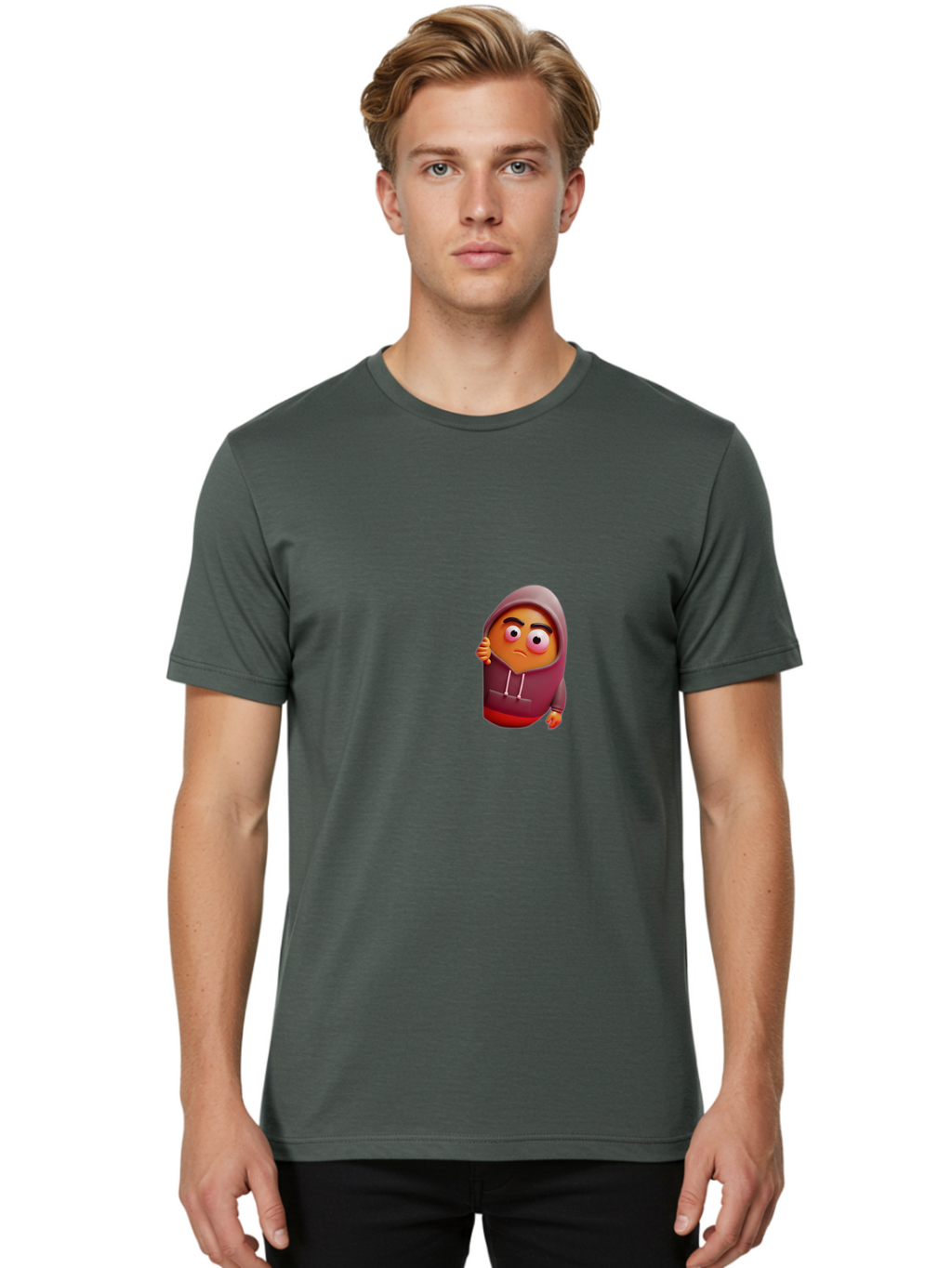 Sad-Emoji-1 Men'S Graphic Tee, 100% Cotton, Comfortable Casual Summer Wear, Machine Washable, Vintage Camera, Old Camera, Antique Camera, Black Camera, Classic Photography, Photography Equipment, Nostalgic Device, Film Camera, Camera Art Bal274
