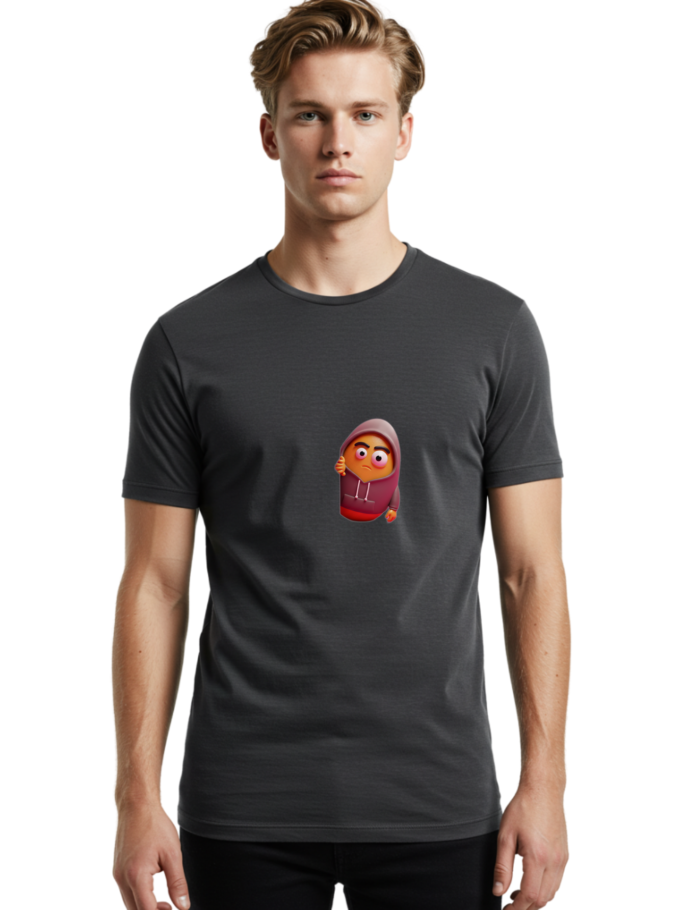 Sad-Emoji-1 Men'S Graphic Tee, 100% Cotton, Comfortable Casual Summer Wear, Machine Washable, Vintage Camera, Old Camera, Antique Camera, Black Camera, Classic Photography, Photography Equipment, Nostalgic Device, Film Camera, Camera Art Bal274
