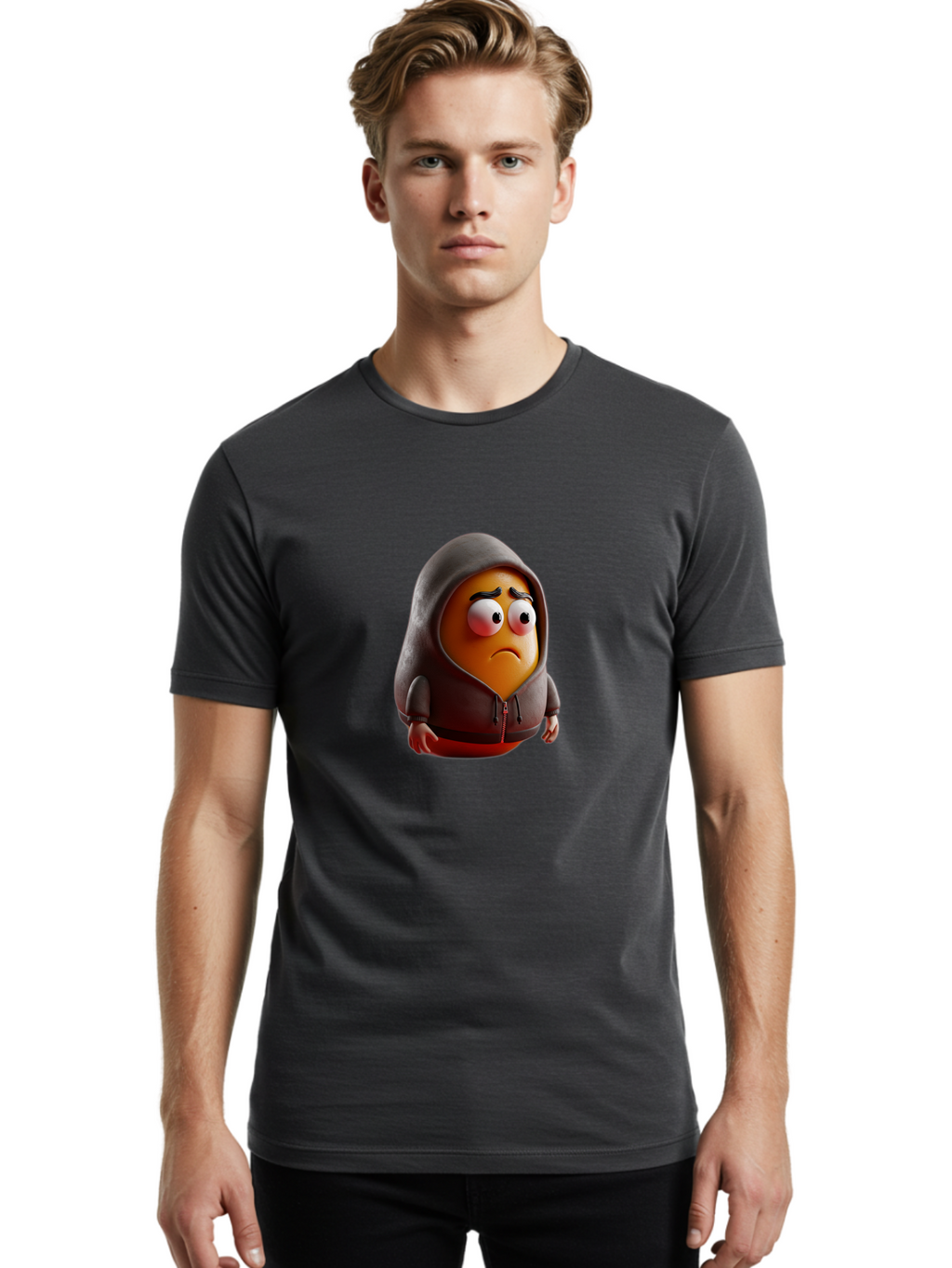 Sad-Emoji Men'S Graphic Tee, 100% Cotton, Comfortable Casual Summer Wear, Machine Washable, Vintage Camera, Old Camera, Antique Camera, Black Camera, Classic Photography, Photography Equipment, Nostalgic Device, Film Camera, Camera Art Bal275