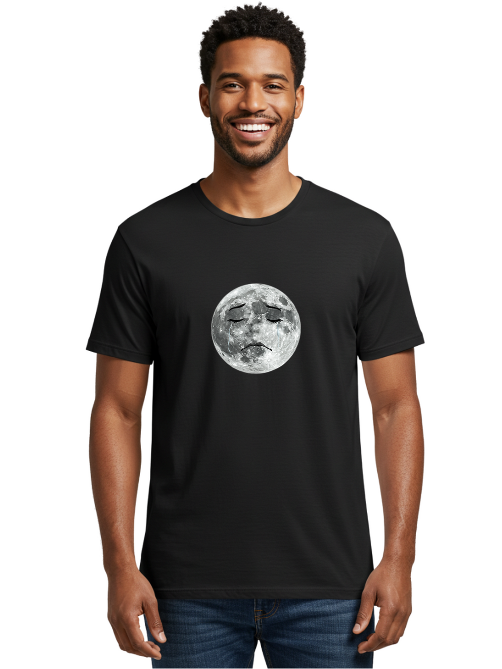 Sad-Moon-Face Men'S Graphic Tee, 100% Cotton, Comfortable Casual Summer Wear, Machine Washable, Vintage Camera, Old Camera, Antique Camera, Black Camera, Classic Photography, Photography Equipment, Nostalgic Device, Film Camera, Camera Art Bal277