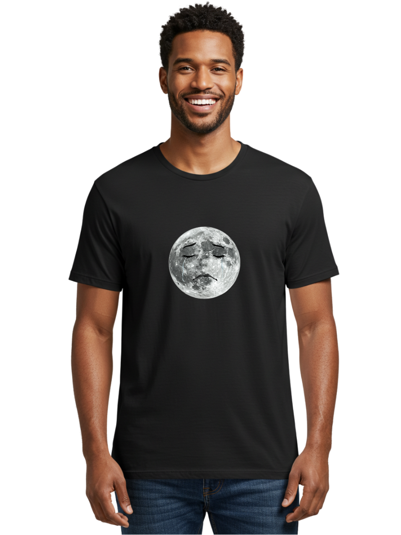 Sad-Moon-Face Men'S Graphic Tee, 100% Cotton, Comfortable Casual Summer Wear, Machine Washable, Vintage Camera, Old Camera, Antique Camera, Black Camera, Classic Photography, Photography Equipment, Nostalgic Device, Film Camera, Camera Art Bal277