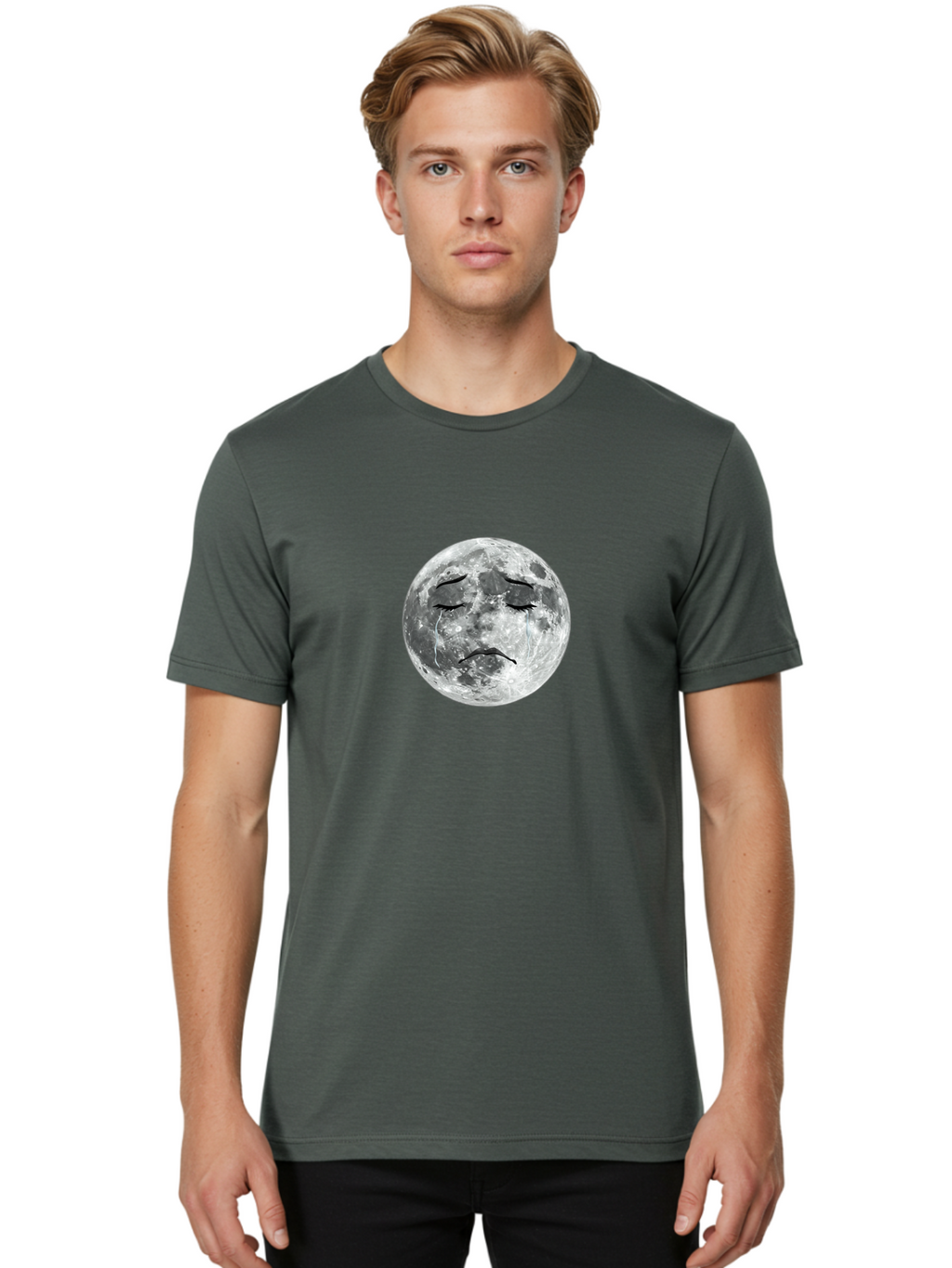 Sad-Moon-Face Men'S Graphic Tee, 100% Cotton, Comfortable Casual Summer Wear, Machine Washable, Vintage Camera, Old Camera, Antique Camera, Black Camera, Classic Photography, Photography Equipment, Nostalgic Device, Film Camera, Camera Art Bal277