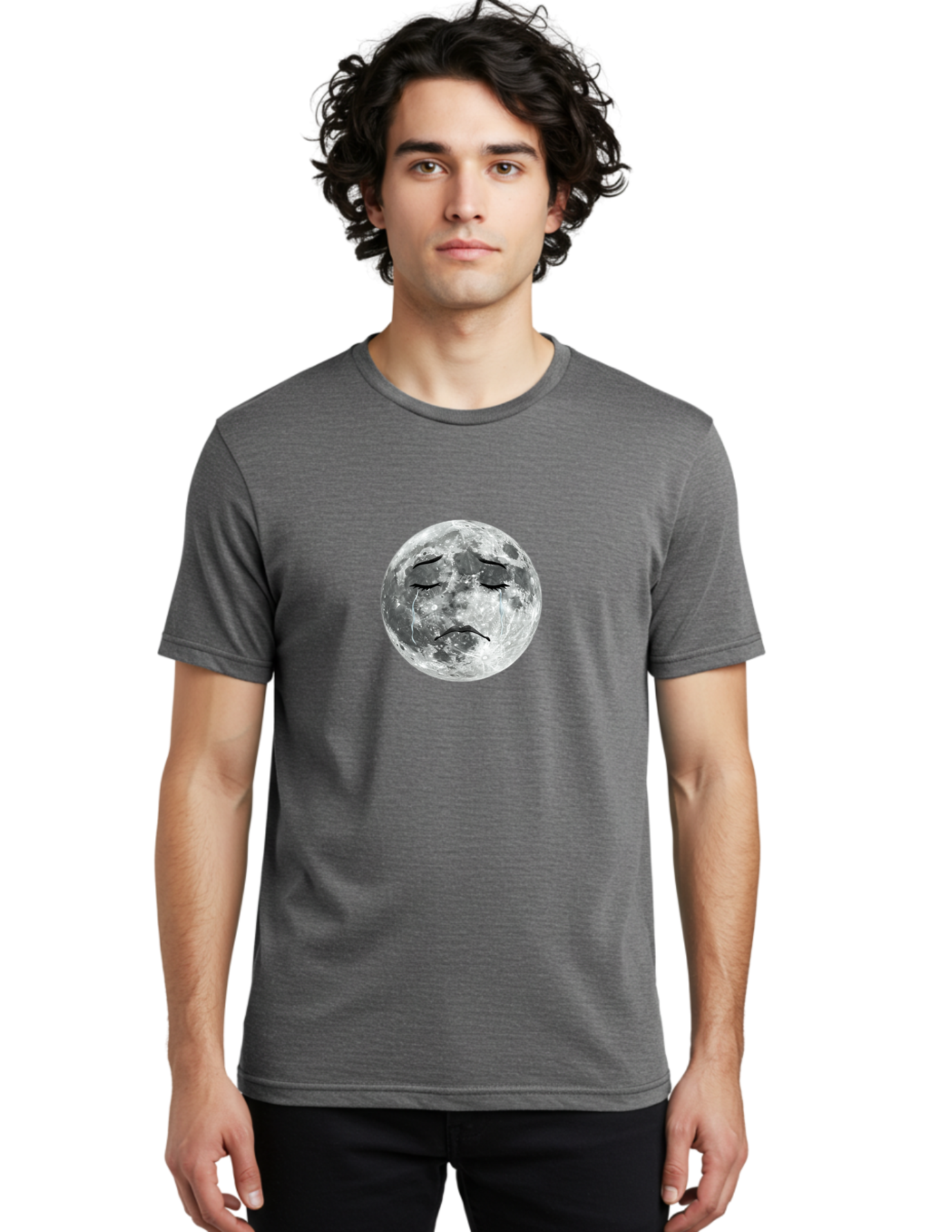 Sad-Moon-Face Men'S Graphic Tee, 100% Cotton, Comfortable Casual Summer Wear, Machine Washable, Vintage Camera, Old Camera, Antique Camera, Black Camera, Classic Photography, Photography Equipment, Nostalgic Device, Film Camera, Camera Art Bal277