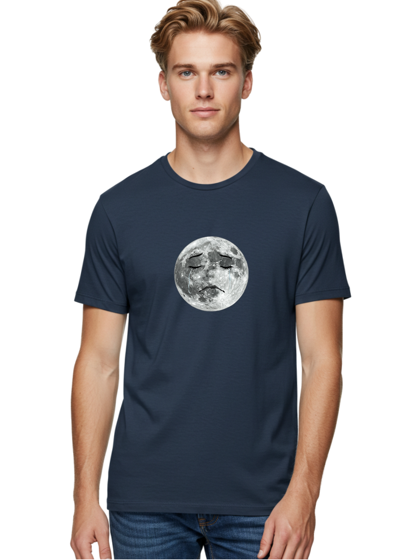 Sad-Moon-Face Men'S Graphic Tee, 100% Cotton, Comfortable Casual Summer Wear, Machine Washable, Vintage Camera, Old Camera, Antique Camera, Black Camera, Classic Photography, Photography Equipment, Nostalgic Device, Film Camera, Camera Art Bal277
