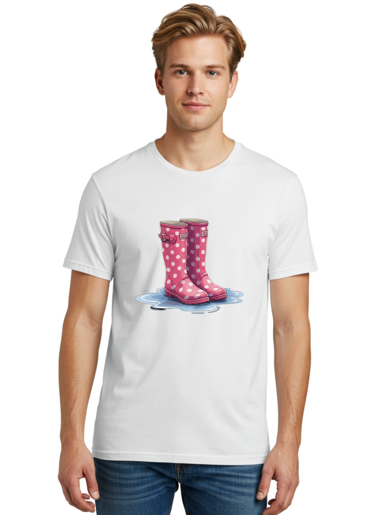 Safari-Pink-Polka-Dot-Rain-Boots Men'S Graphic Tee, 100% Cotton, Comfortable Casual Summer Wear, Machine Washable, Vintage Camera, Old Camera, Antique Camera, Black Camera, Classic Photography, Photography Equipment, Nostalgic Device, Bal281