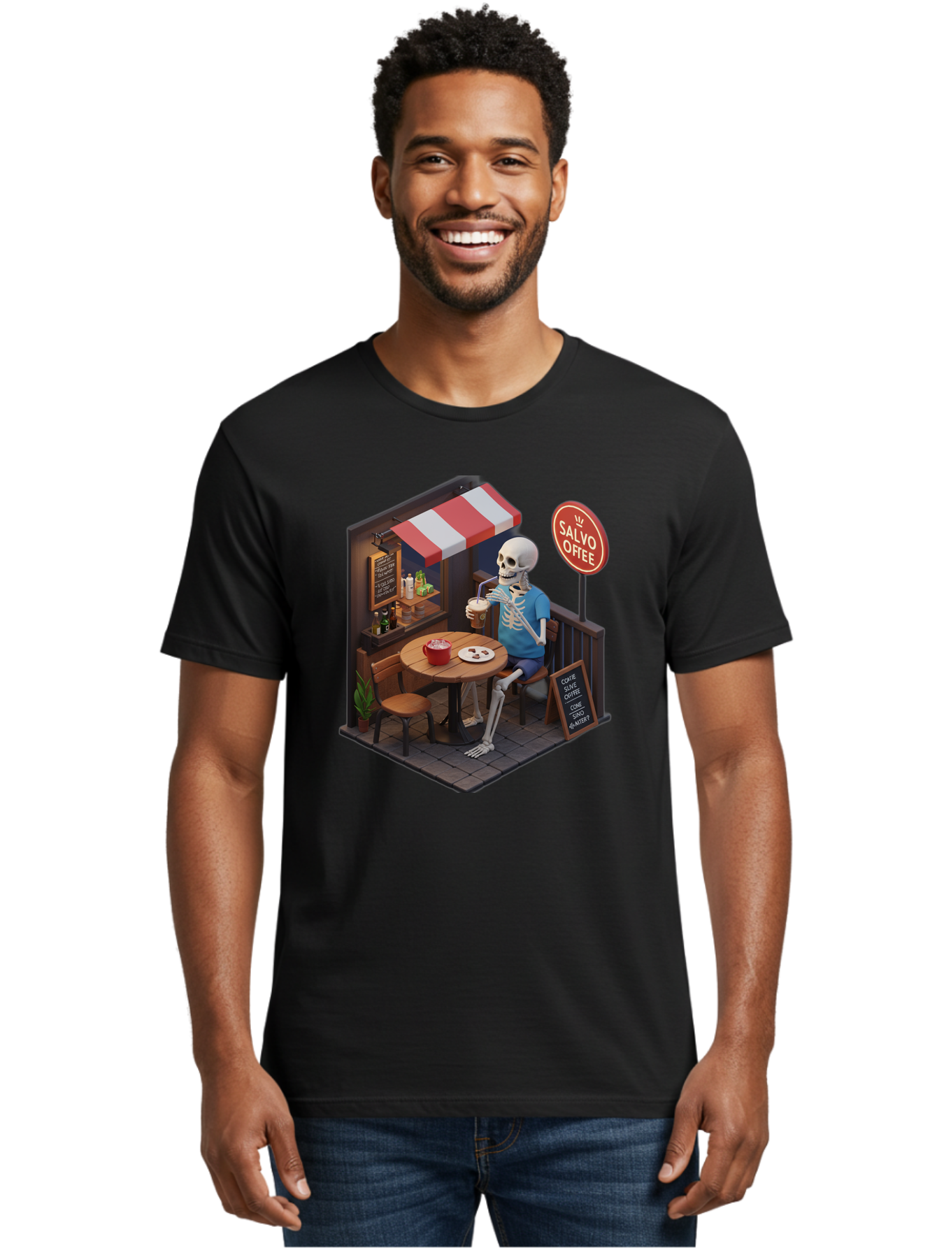Salvo-Coffee Men'S Graphic Tee, 100% Cotton, Comfortable Casual Summer Wear, Machine Washable, Vintage Camera, Old Camera, Antique Camera, Black Camera, Classic Photography, Photography Equipment, Nostalgic Device, Film Camera, Camera Art Bal283