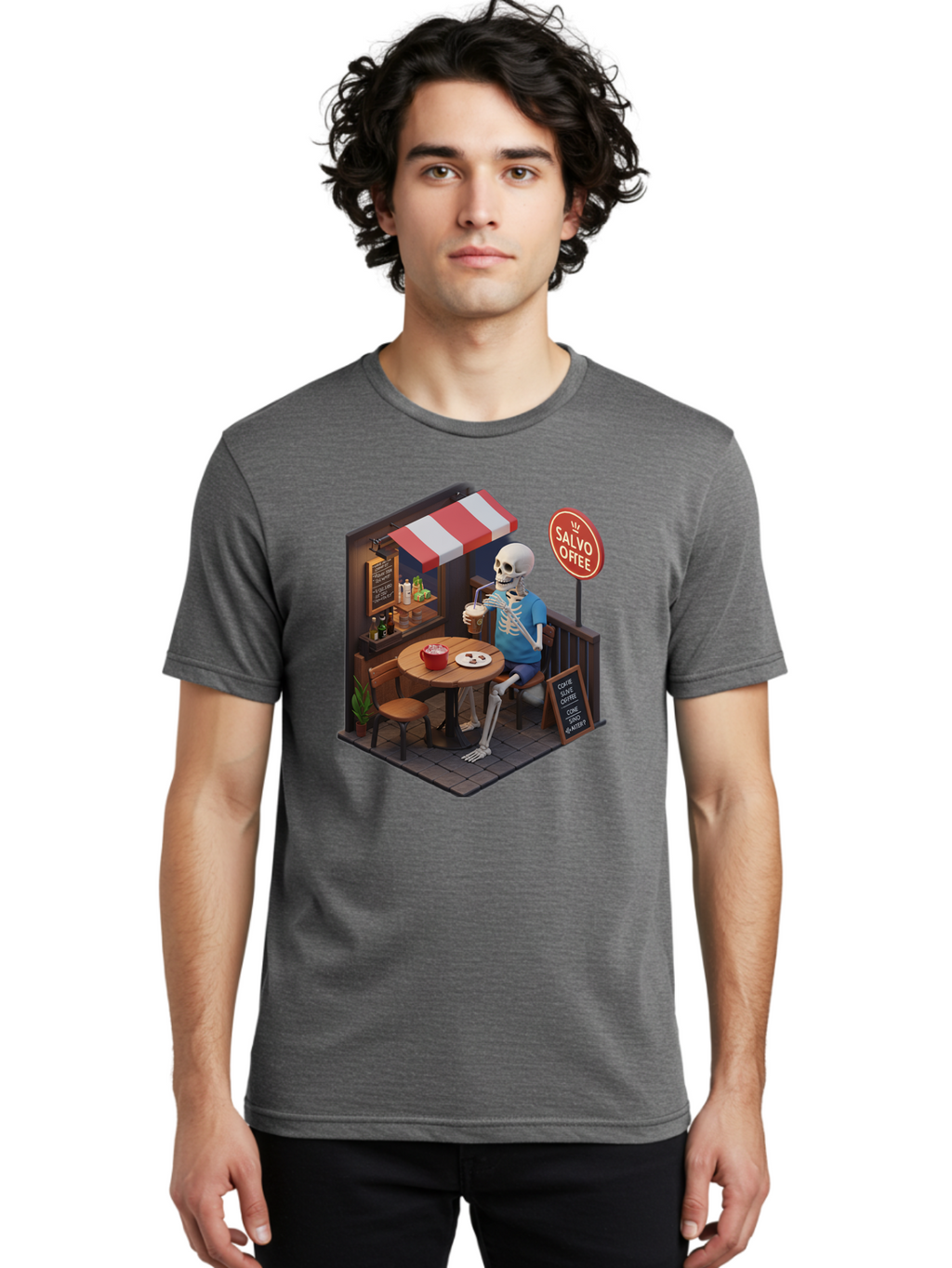 Salvo-Coffee Men'S Graphic Tee, 100% Cotton, Comfortable Casual Summer Wear, Machine Washable, Vintage Camera, Old Camera, Antique Camera, Black Camera, Classic Photography, Photography Equipment, Nostalgic Device, Film Camera, Camera Art Bal283