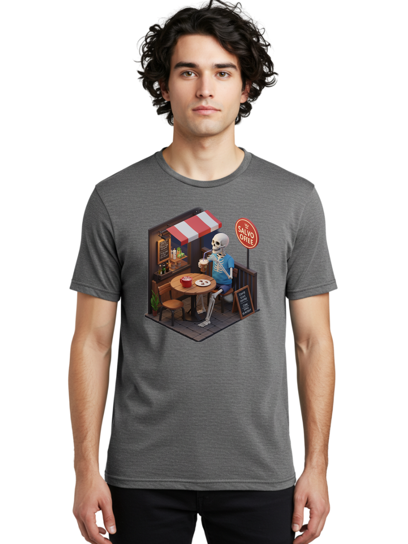 Salvo-Coffee Men'S Graphic Tee, 100% Cotton, Comfortable Casual Summer Wear, Machine Washable, Vintage Camera, Old Camera, Antique Camera, Black Camera, Classic Photography, Photography Equipment, Nostalgic Device, Film Camera, Camera Art Bal283