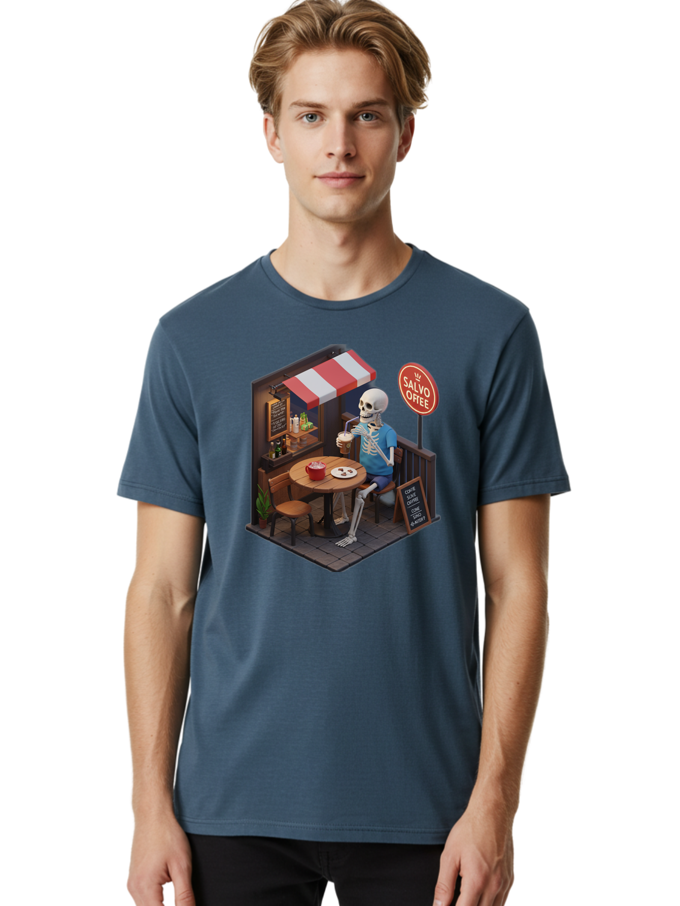 Salvo-Coffee Men'S Graphic Tee, 100% Cotton, Comfortable Casual Summer Wear, Machine Washable, Vintage Camera, Old Camera, Antique Camera, Black Camera, Classic Photography, Photography Equipment, Nostalgic Device, Film Camera, Camera Art Bal283