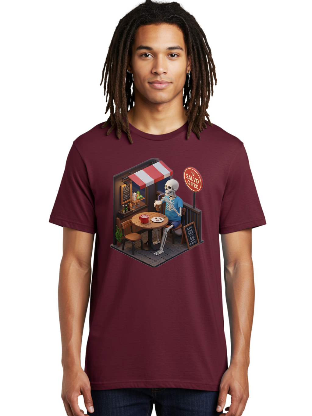 Salvo-Coffee Men'S Graphic Tee, 100% Cotton, Comfortable Casual Summer Wear, Machine Washable, Vintage Camera, Old Camera, Antique Camera, Black Camera, Classic Photography, Photography Equipment, Nostalgic Device, Film Camera, Camera Art Bal283