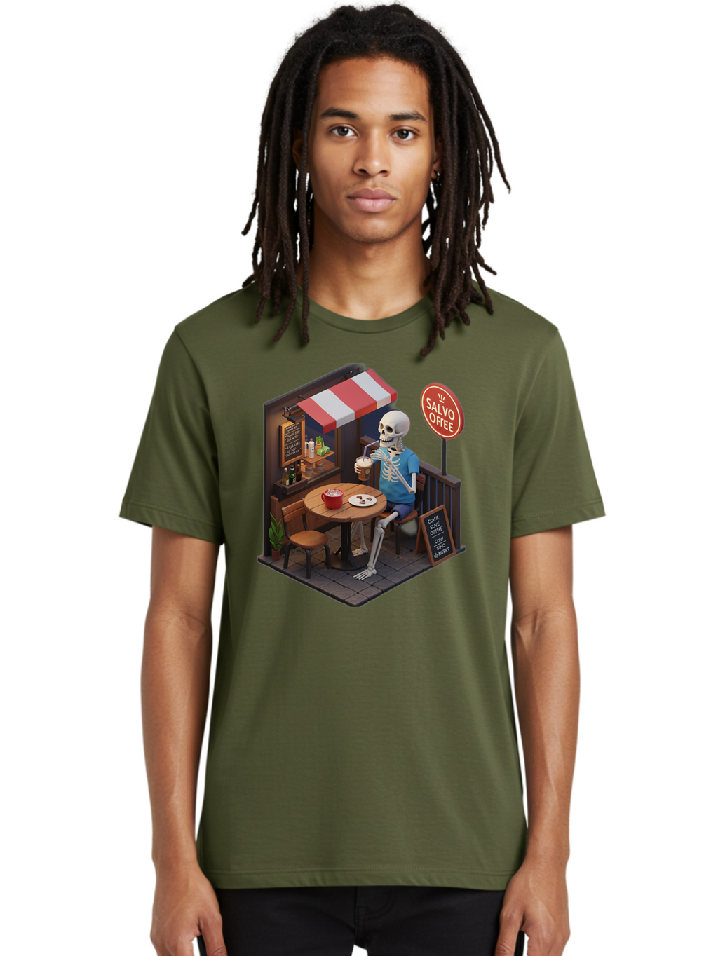 Salvo-Coffee Men'S Graphic Tee, 100% Cotton, Comfortable Casual Summer Wear, Machine Washable, Vintage Camera, Old Camera, Antique Camera, Black Camera, Classic Photography, Photography Equipment, Nostalgic Device, Film Camera, Camera Art Bal283