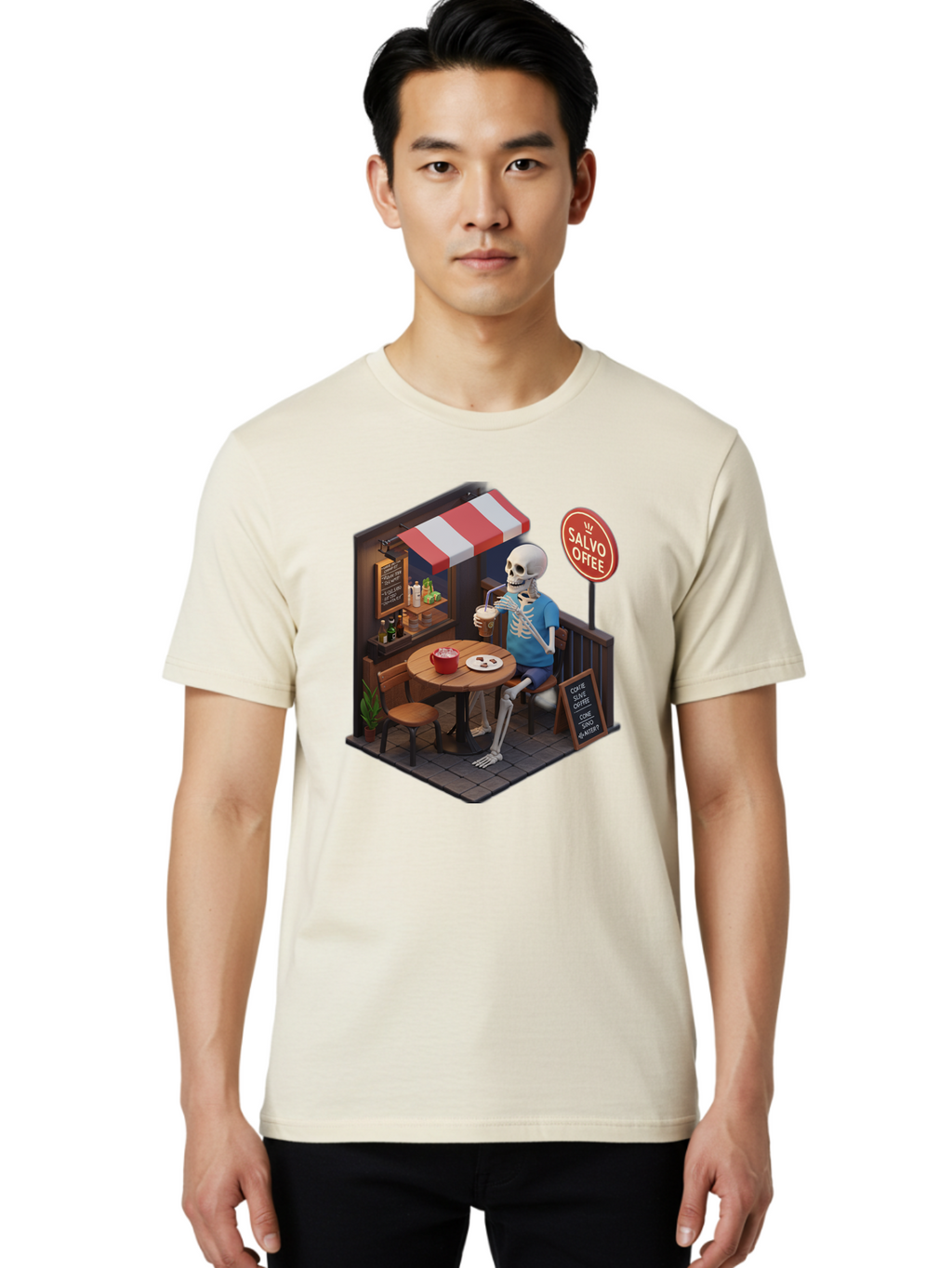 Salvo-Coffee Men'S Graphic Tee, 100% Cotton, Comfortable Casual Summer Wear, Machine Washable, Vintage Camera, Old Camera, Antique Camera, Black Camera, Classic Photography, Photography Equipment, Nostalgic Device, Film Camera, Camera Art Bal283