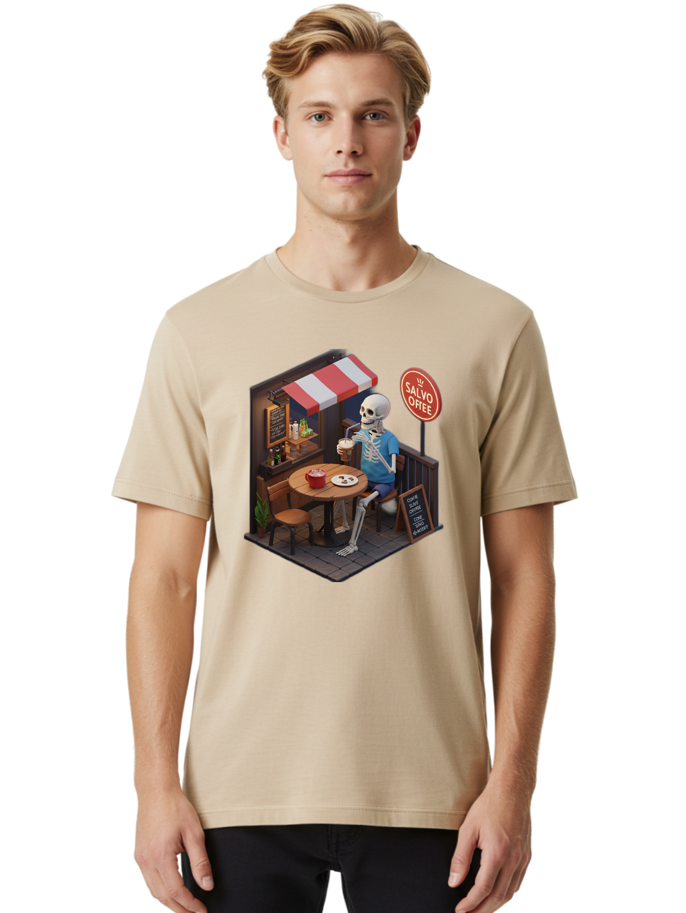 Salvo-Coffee Men'S Graphic Tee, 100% Cotton, Comfortable Casual Summer Wear, Machine Washable, Vintage Camera, Old Camera, Antique Camera, Black Camera, Classic Photography, Photography Equipment, Nostalgic Device, Film Camera, Camera Art Bal283