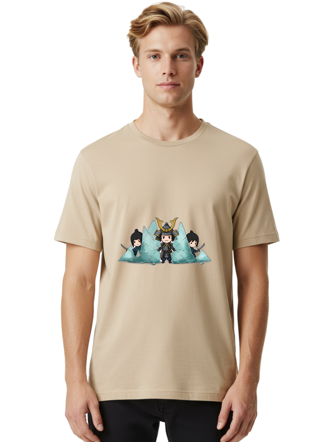 Samurai-Trio Men'S Graphic Tee, 100% Cotton, Comfortable Casual Summer Wear, Machine Washable, Vintage Camera, Old Camera, Antique Camera, Black Camera, Classic Photography, Photography Equipment, Nostalgic Device, Film Camera, Camera Art Bal284