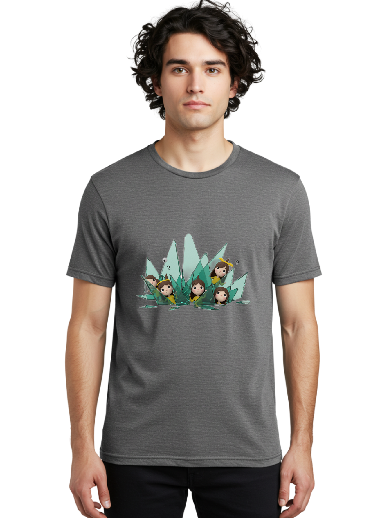 Shards-With-Characters Men'S Graphic Tee, 100% Cotton, Comfortable Casual Summer Wear, Machine Washable, Vintage Camera, Old Camera, Antique Camera, Black Camera, Classic Photography, Photography Equipment, Nostalgic Device, Film Camera, Bal287